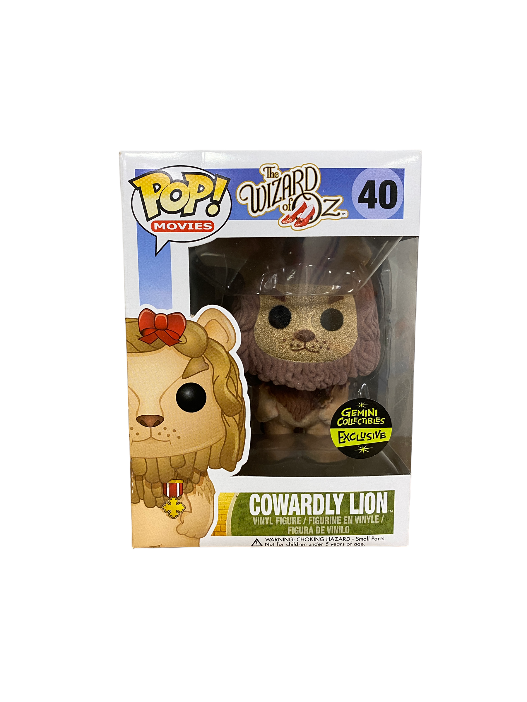 Cowardly Lion #40 (Flocked) Funko Pop! - The Wizard Of Oz - Gemini Collectibles Exclusive -