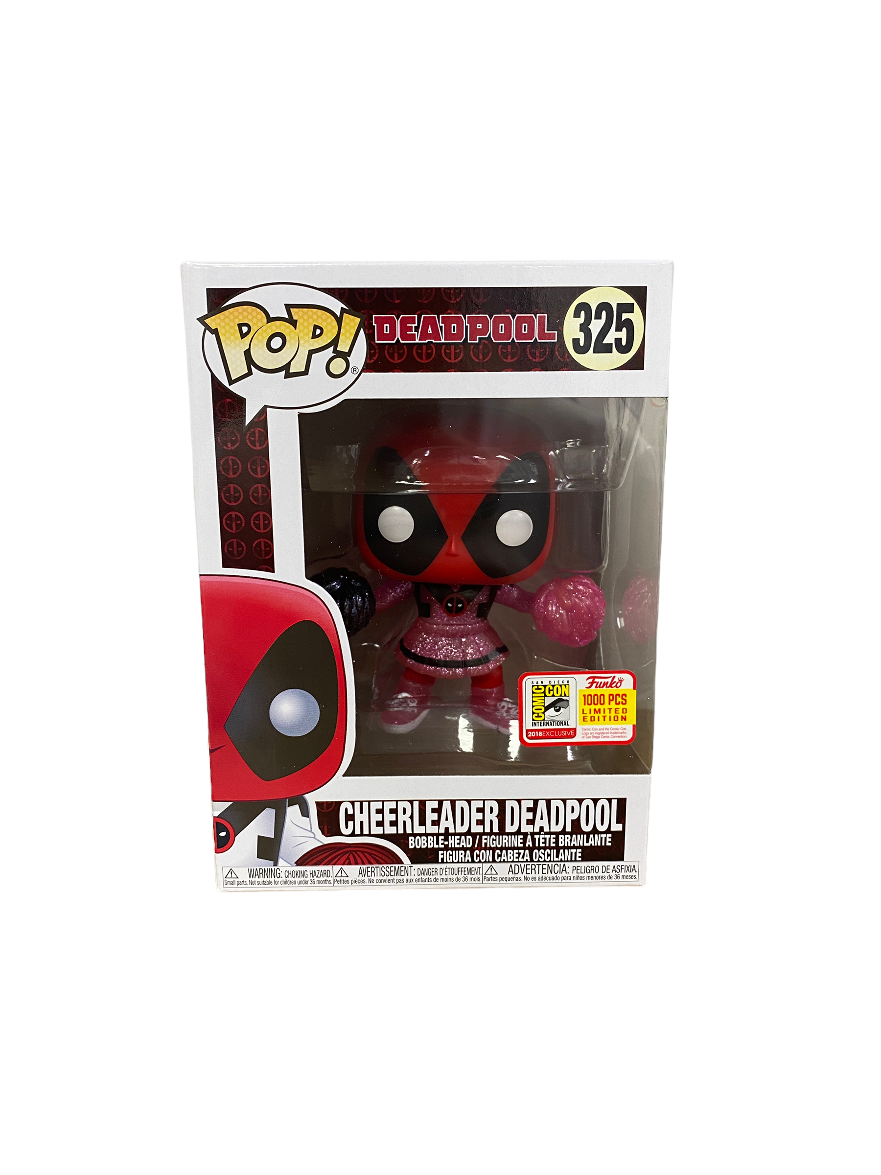 Cheerleader Deadpool #325 (Glitter) Funko Pop! - Deadpool - SDCC 2018 Exclusive