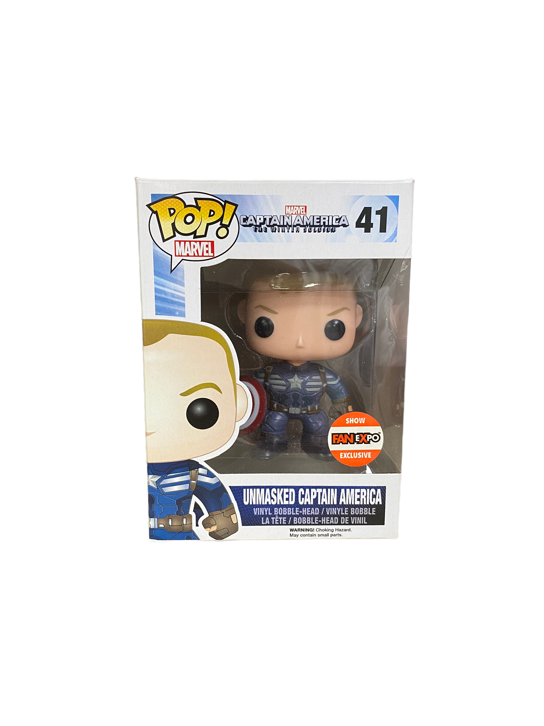 Unmasked Captain America #41 Funko Pop! - Captain America The Winter Soldier - Fan Expo Show Exclusive -