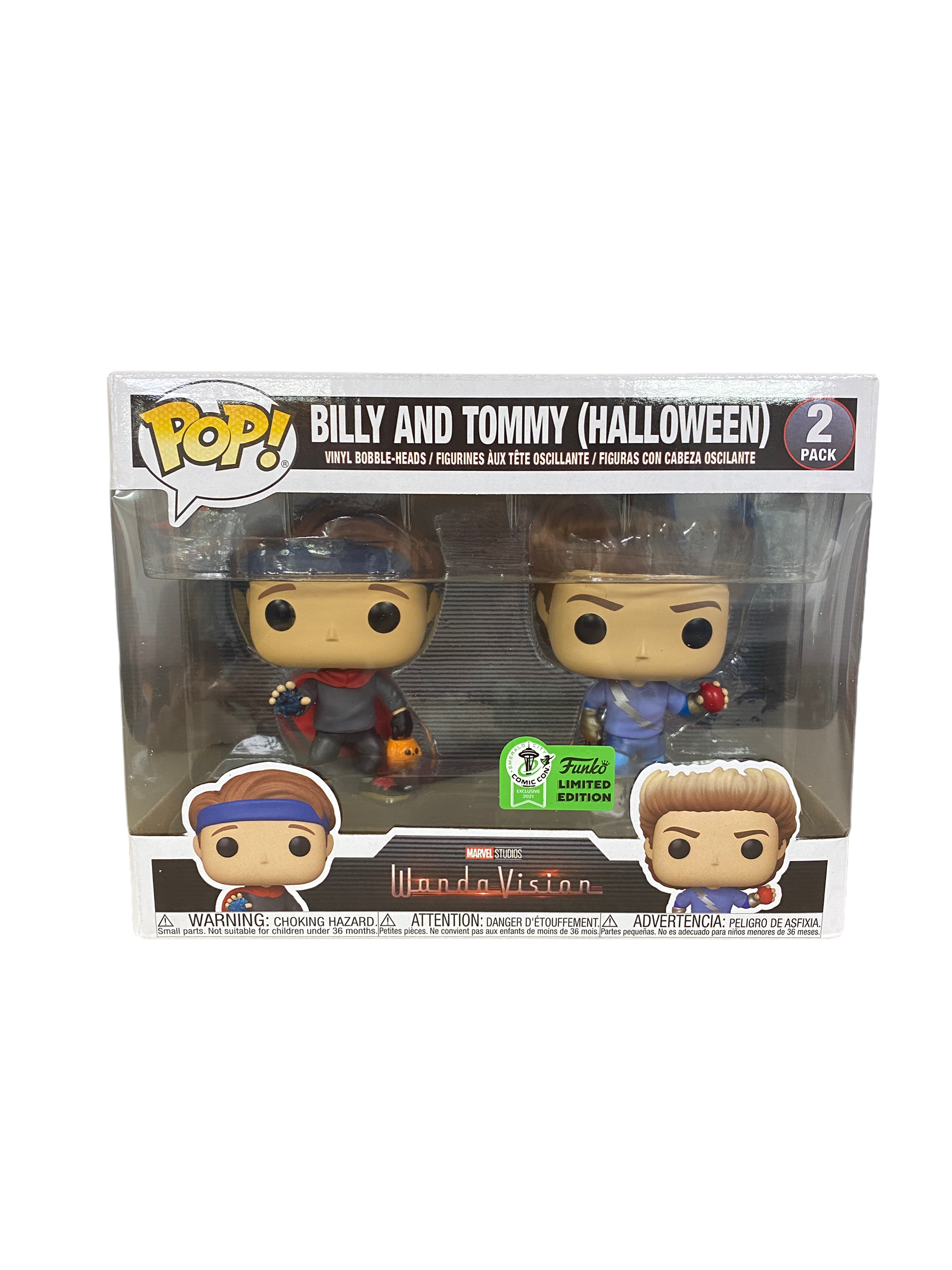 Billy And Tommy (Halloween) 2 Pack Funko Pop! - Wandavision - ECCC 2021 Official Convention Exclusive -