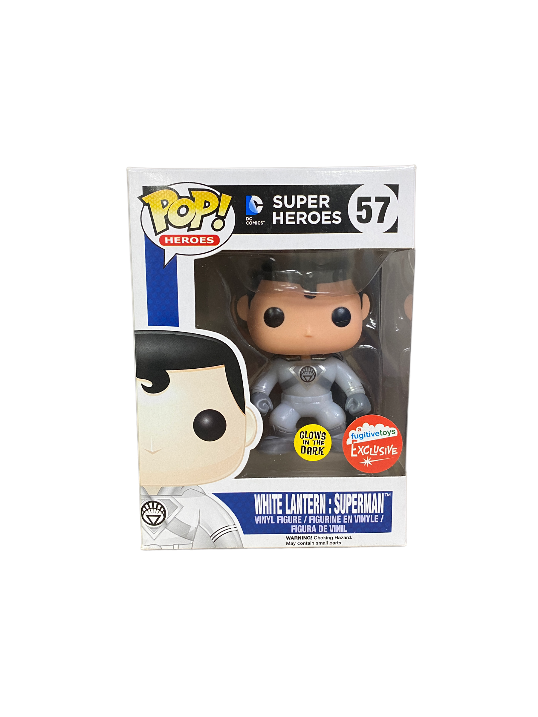 White Lantern : Superman #57 (Glows In The Dark) Funko Pop! - DC Super Heroes - Fugitive Toys Exclusive -