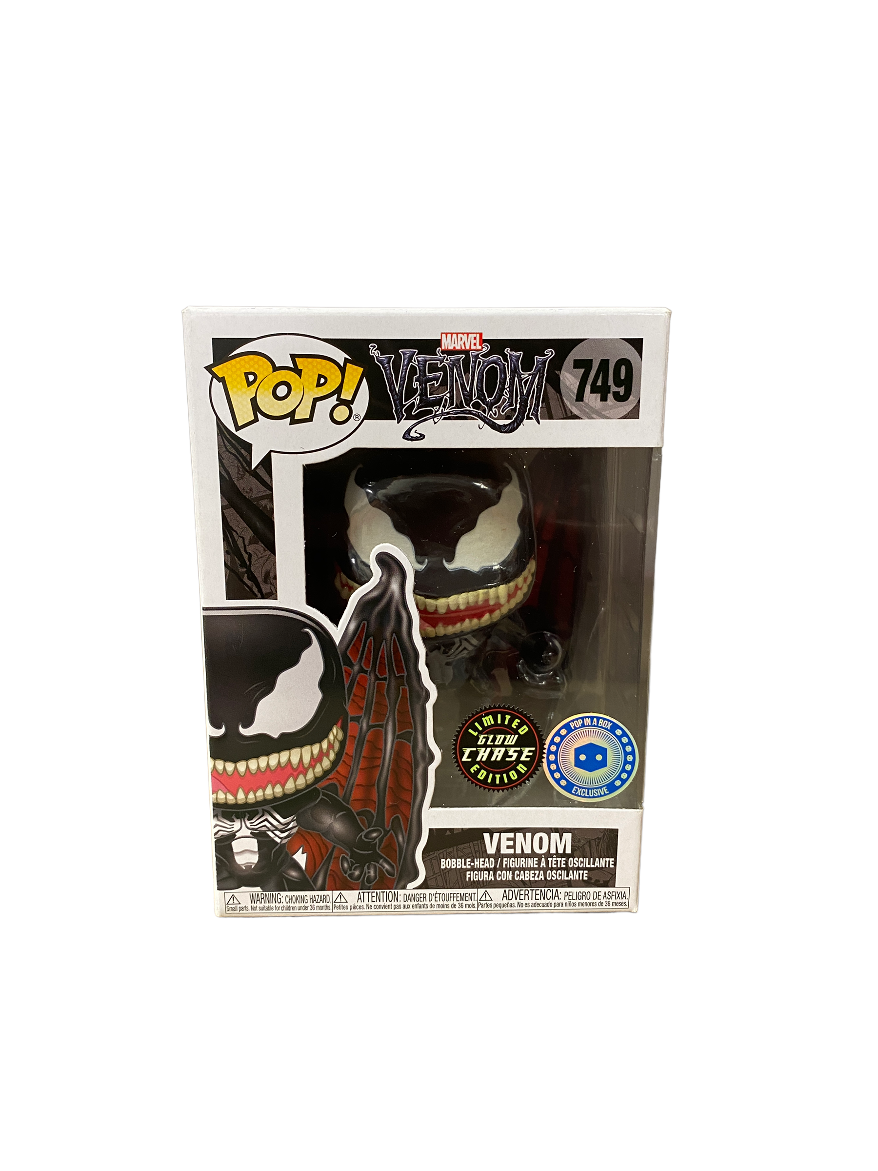 Venom #749 (Glow Chase) Funko Pop! - Venom - Pop In A Box -