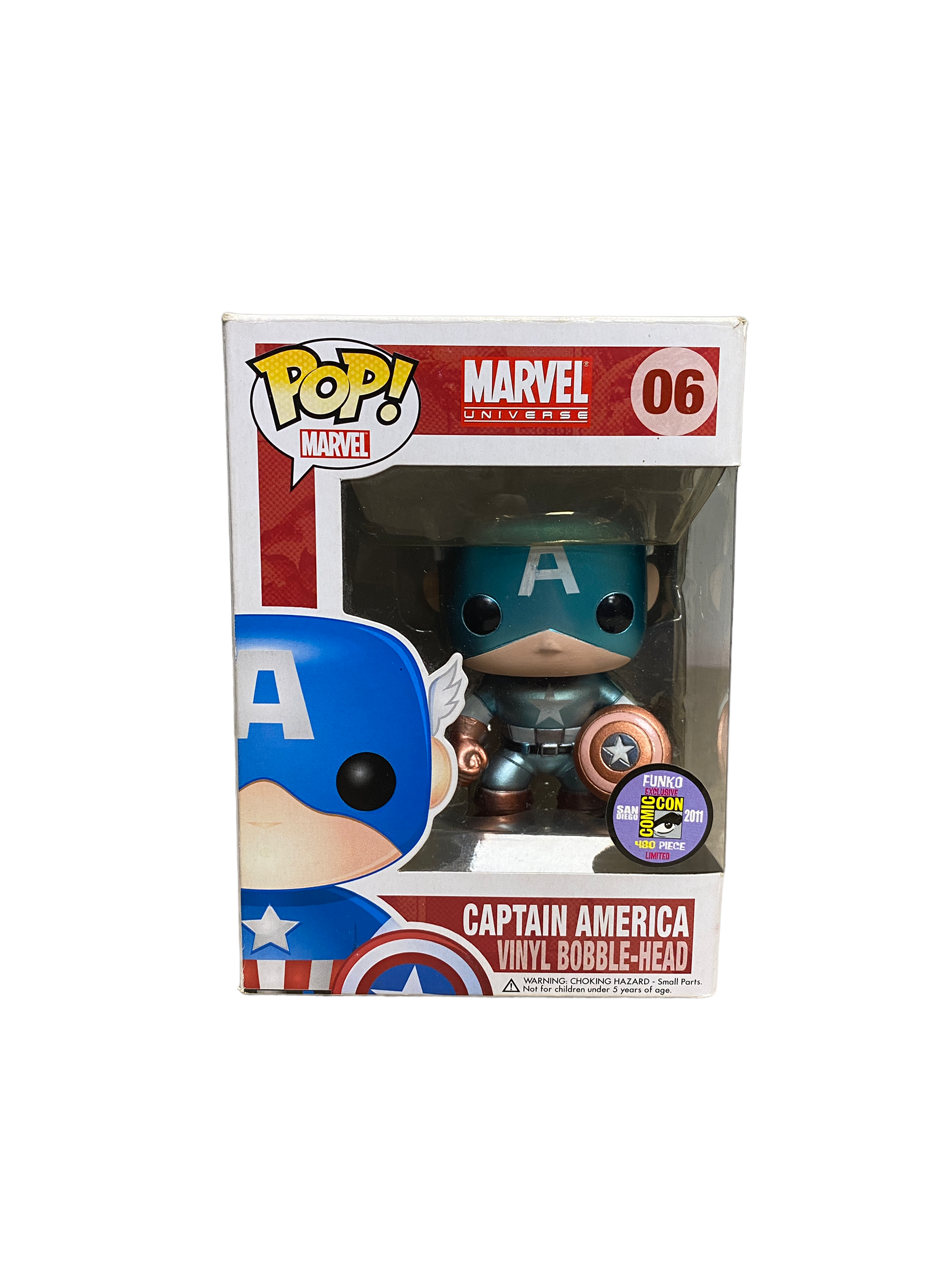 Captain America #06 (Metallic) Funko Pop! - Marvel Universe - SDCC 2011 Exclusive -