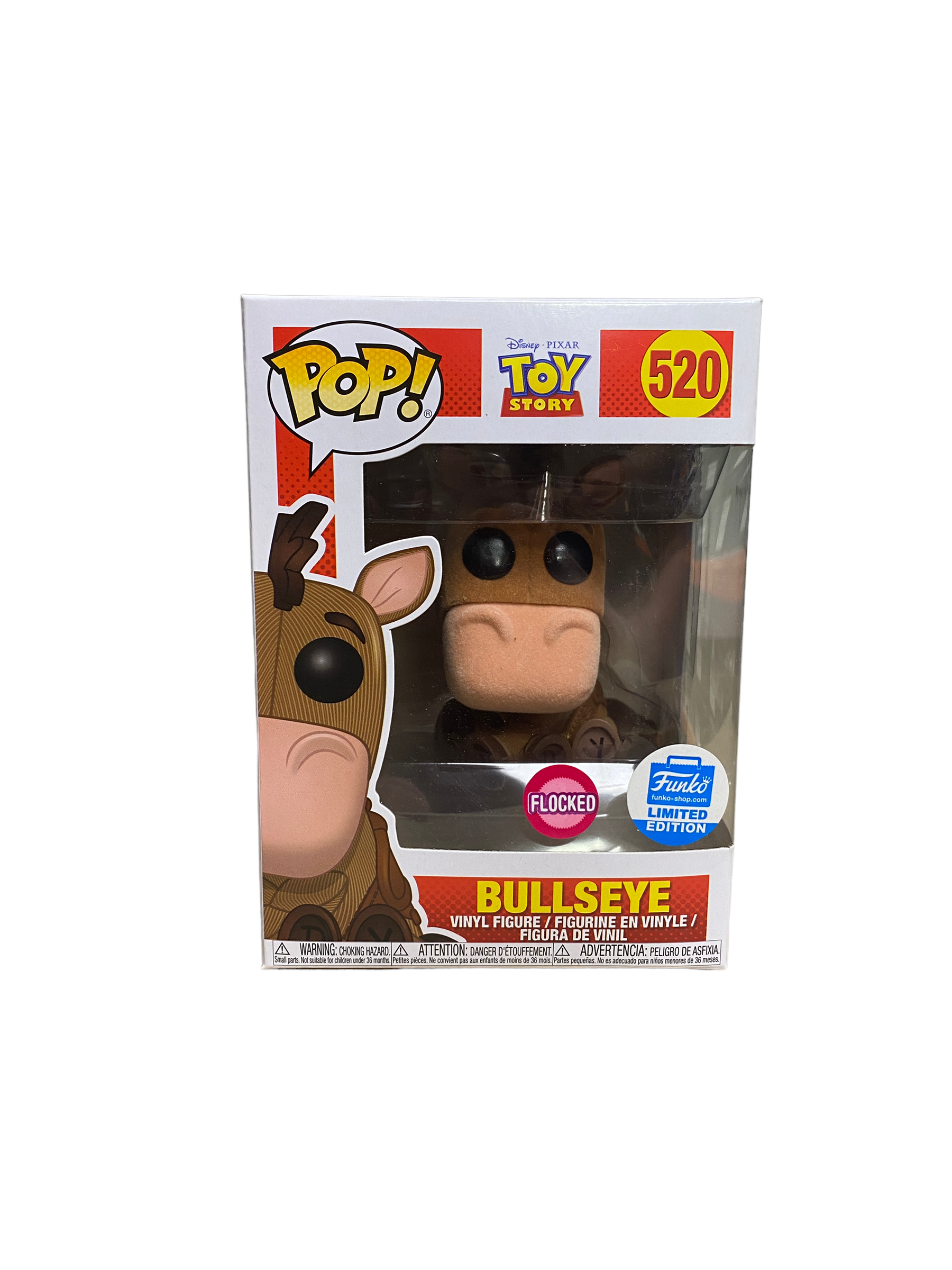 Bullseye #520 (Flocked) Funko Pop! - Toy Story - Funko Shop Exclusive -