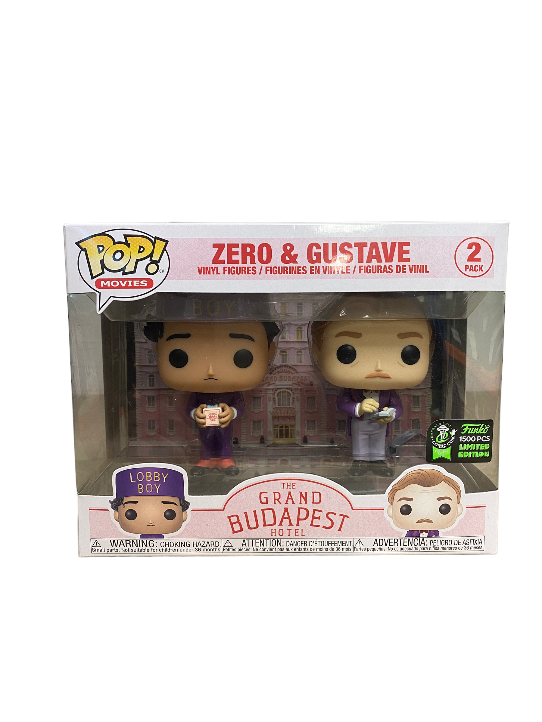 Zero & Gustave 2 Pack Funko Pop! - The Grand Budapest Hotel - ECCC 2020 Exclusive