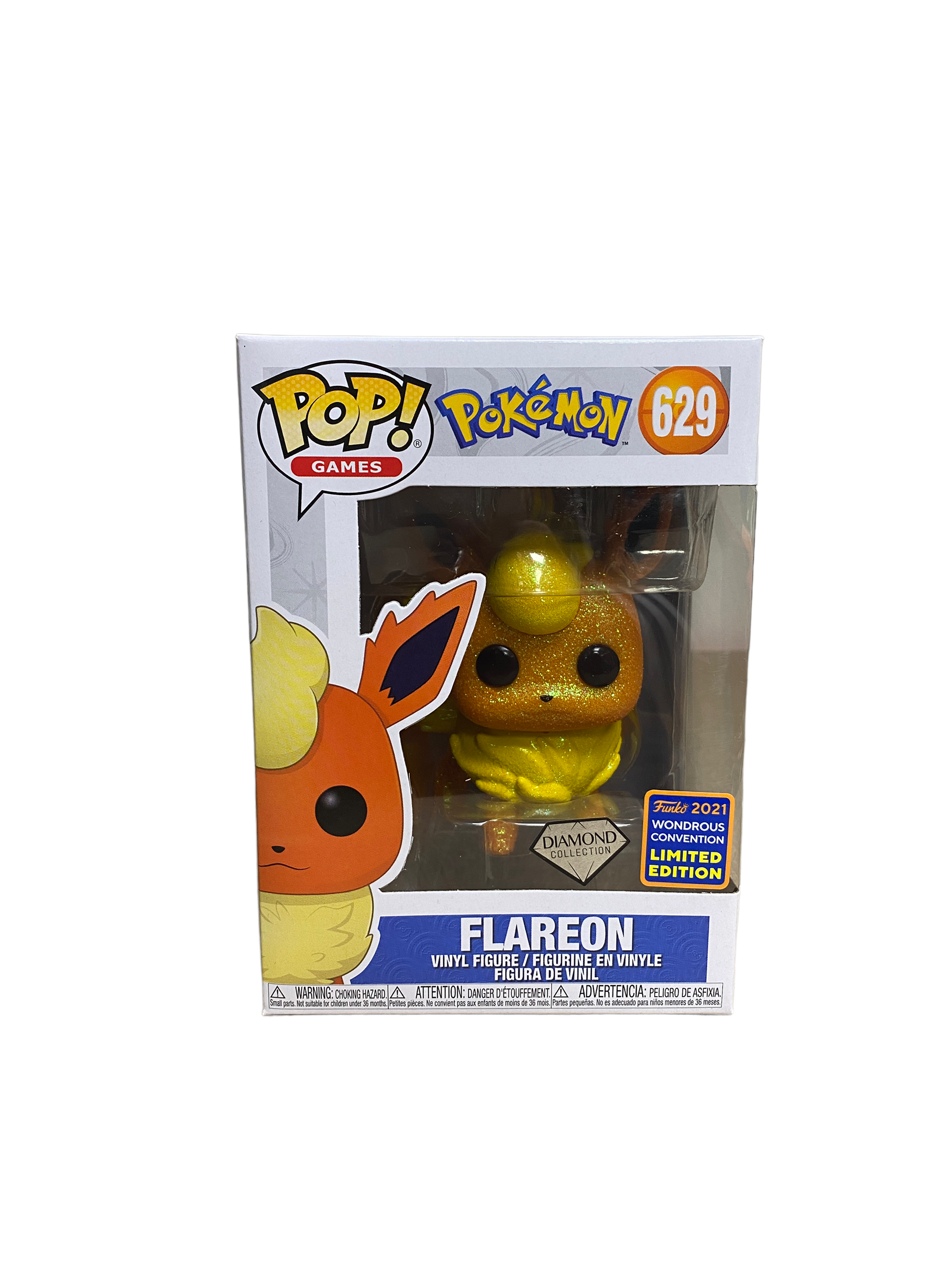 Flareon #629 (Diamond Collection) Funko Pop! - Pokemon - Wonder Con 2021 Shared Exclusive -