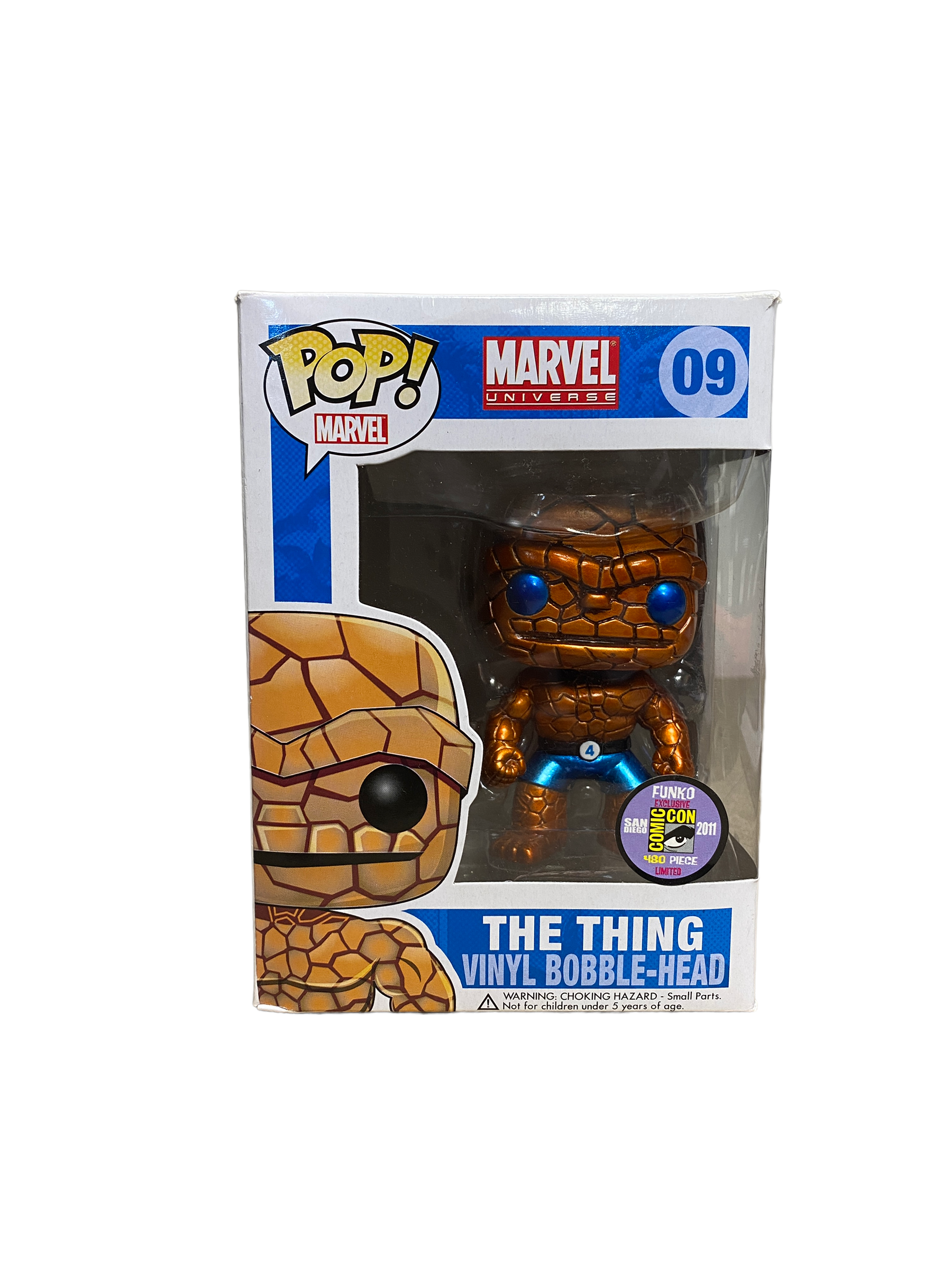 The Thing #09 (Metallic - Blue Eyes) Funko Pop! - Marvel Universe - SDCC 2011 Exclusive