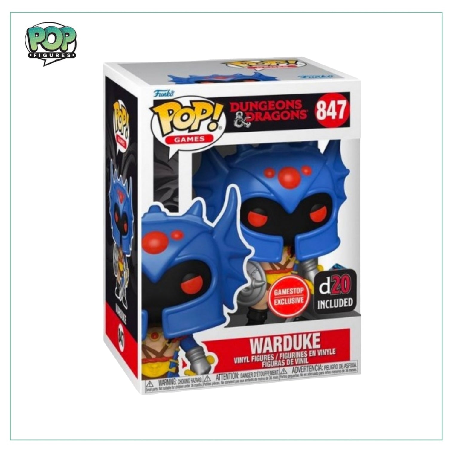 Warduke #847 Funko Pop! - Dungeons & Dragons - GameStop Exclusive - D20 Included