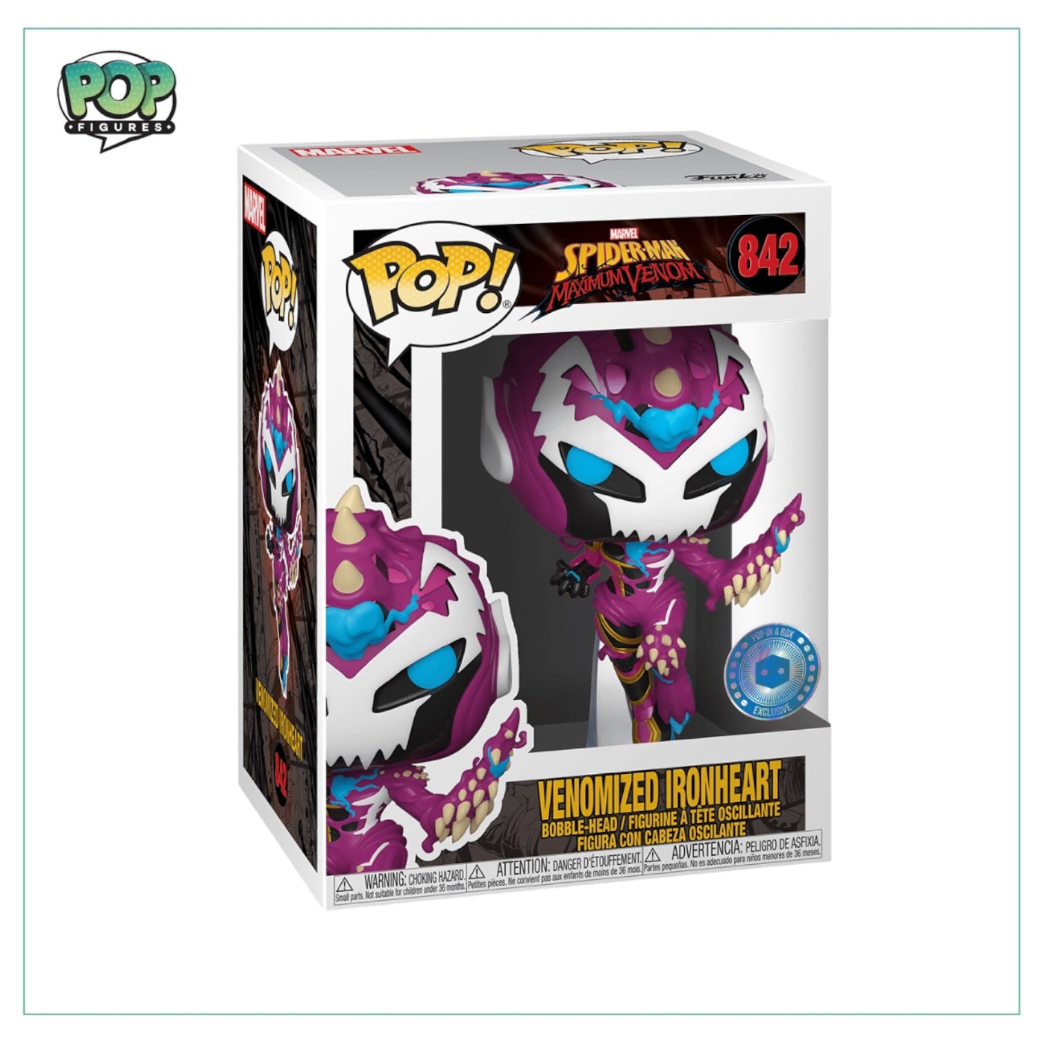 Venomized Ironheart #842 Funko Pop! - Marvel: Spider-Man Maximum Venom - Pop In A Box Exclusive