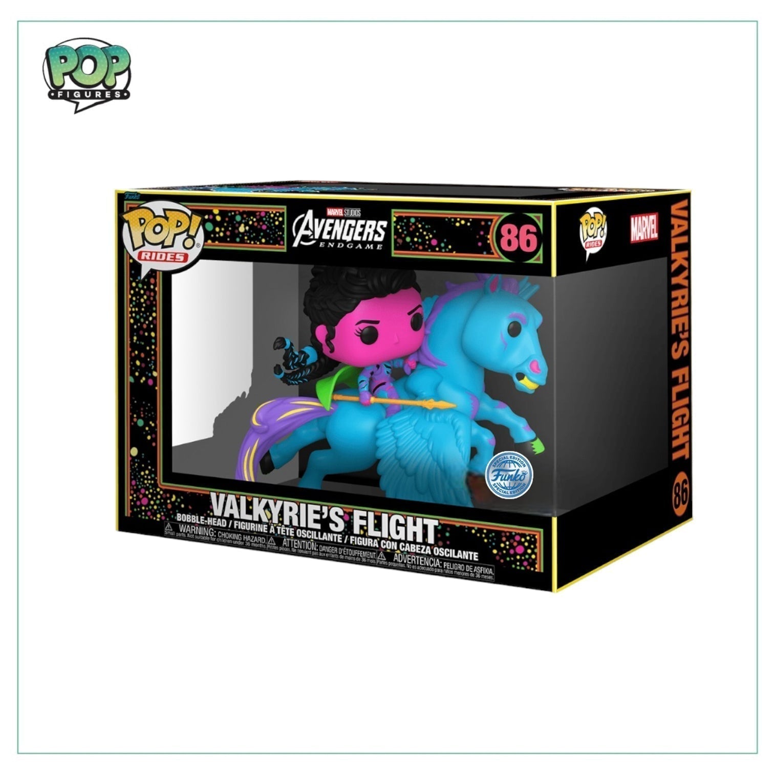 Valkyrie's Flight #86 Rides Funko Pop! - Avengers Endgame - Blacklight - Special Edition