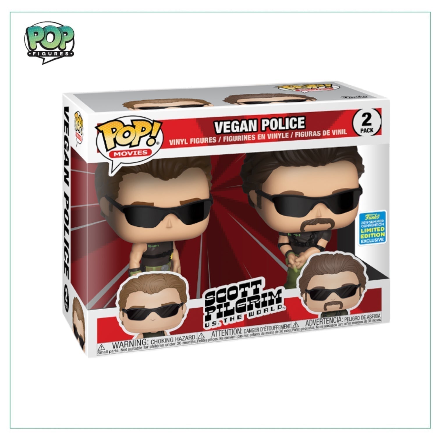 Vegan Police 2 Pack Funko Pop! - Scott Pilgrim Vs The World - SDCC 2019 Shared Exclusive