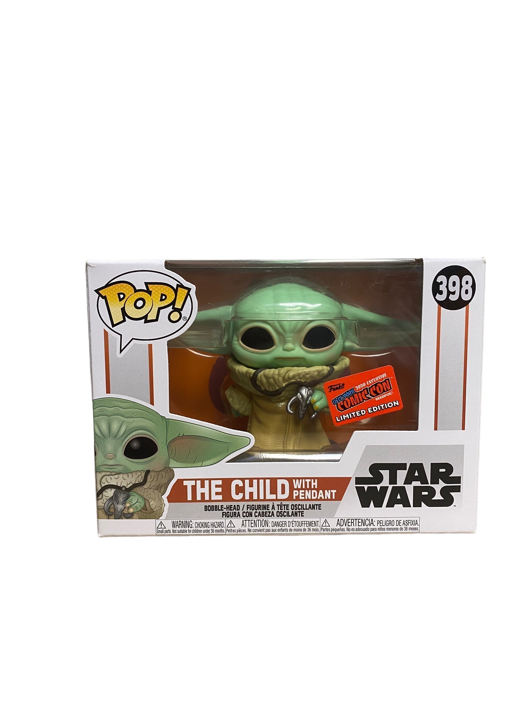 The Child With Pendant #398 Funko Pop! - Star Wars The Mandalorian - NYCC 2020 Official Convention Exclusive -