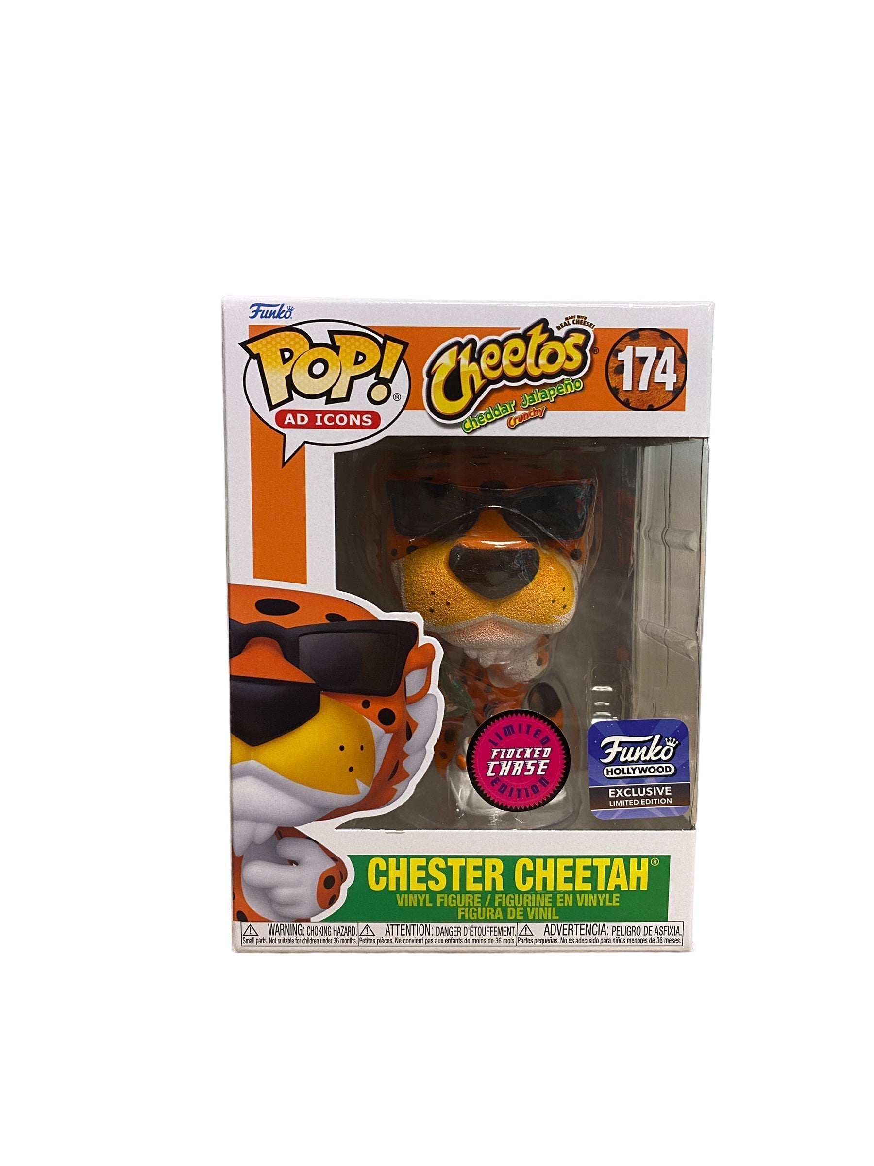 Chester Cheetah #174 (w/ Cheddar Jalapeno Cheetos - Flocked Chase) Funko Pop! - Ad Icons - Funko Hollywood Exclusive -