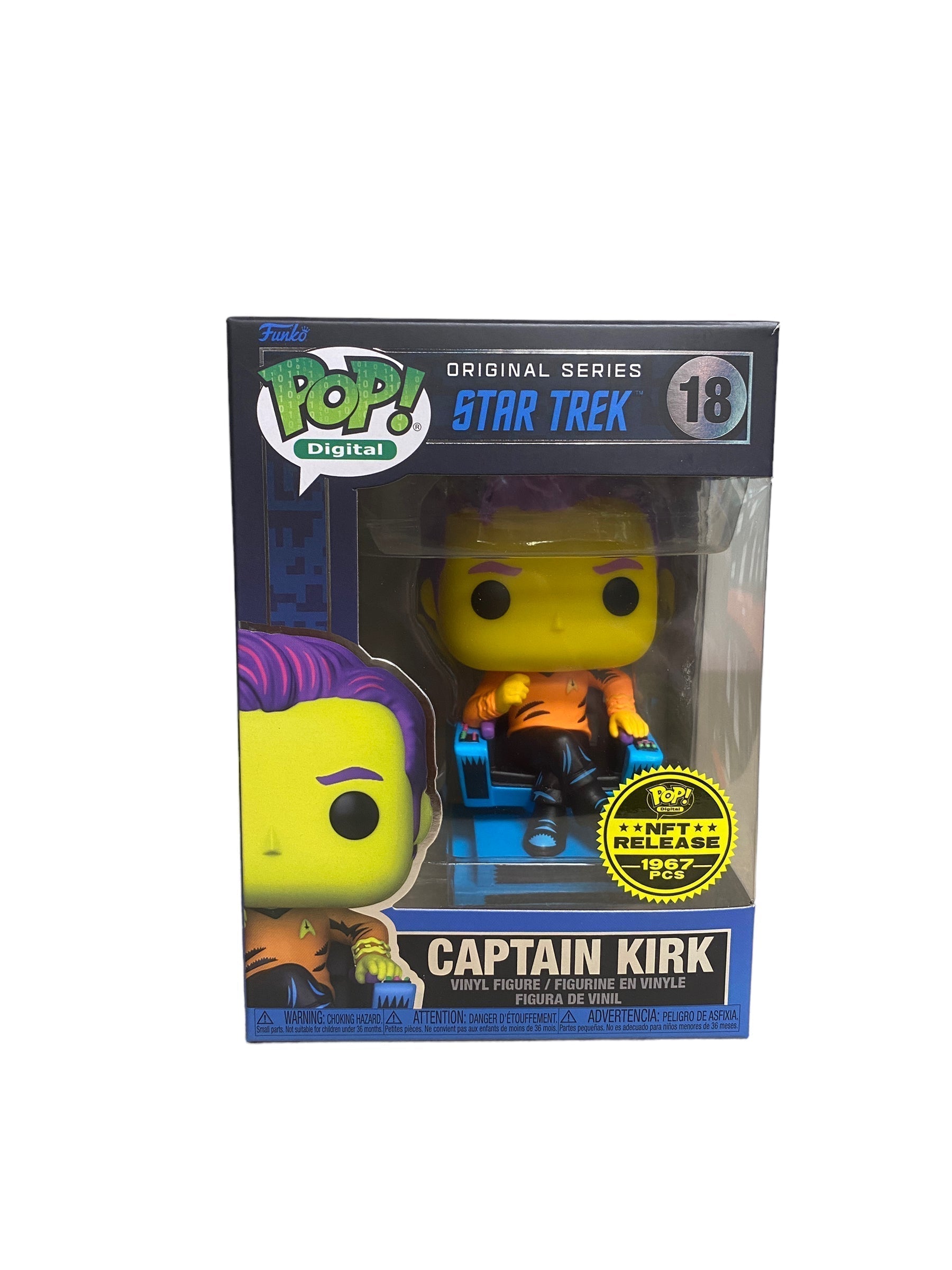 Captain Kirk #18 (Blacklight) Funko Pop! - Star Trek - NFT Release Exclusive