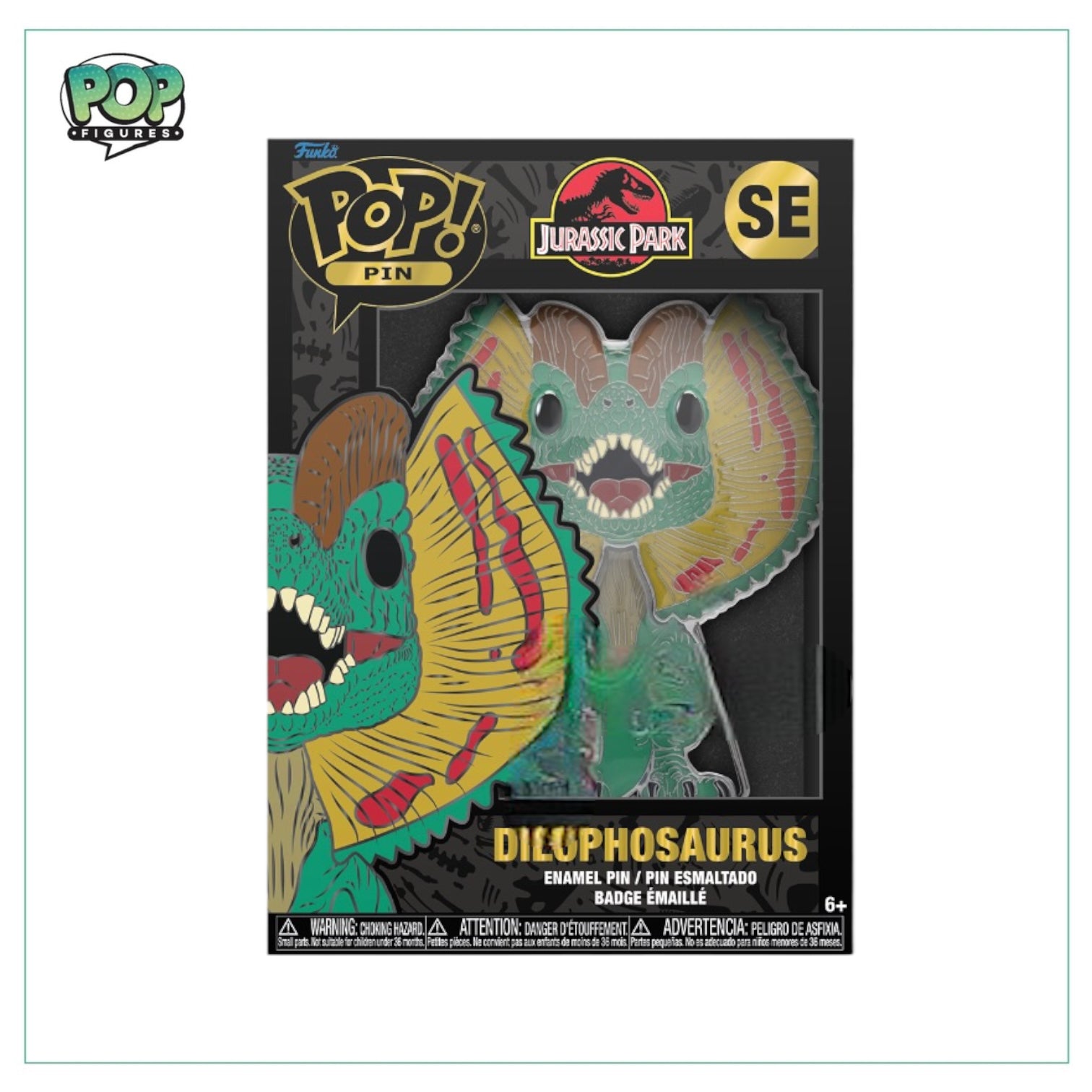 Dilophosaurus #SE Funko Enamel Pop Pin - Jurassic Park