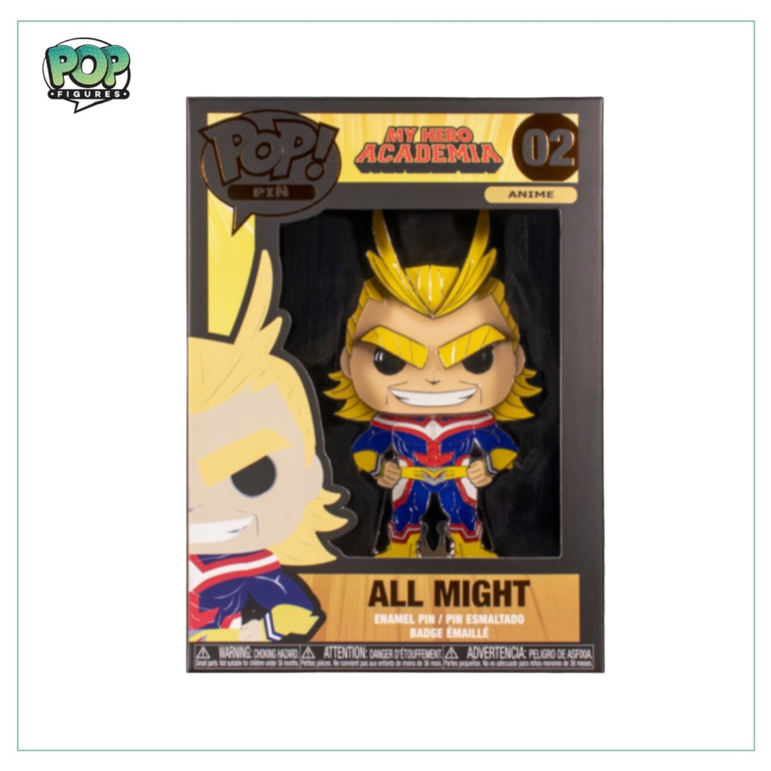 All Might #02 Funko Pop Pin! - My Hero Academia