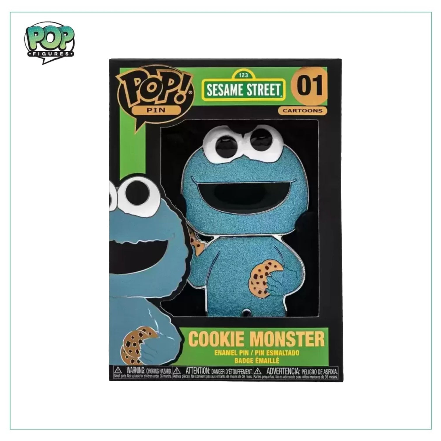 Cookie Monster #01 Funko Enamel Pop! Pin - Sesame Street