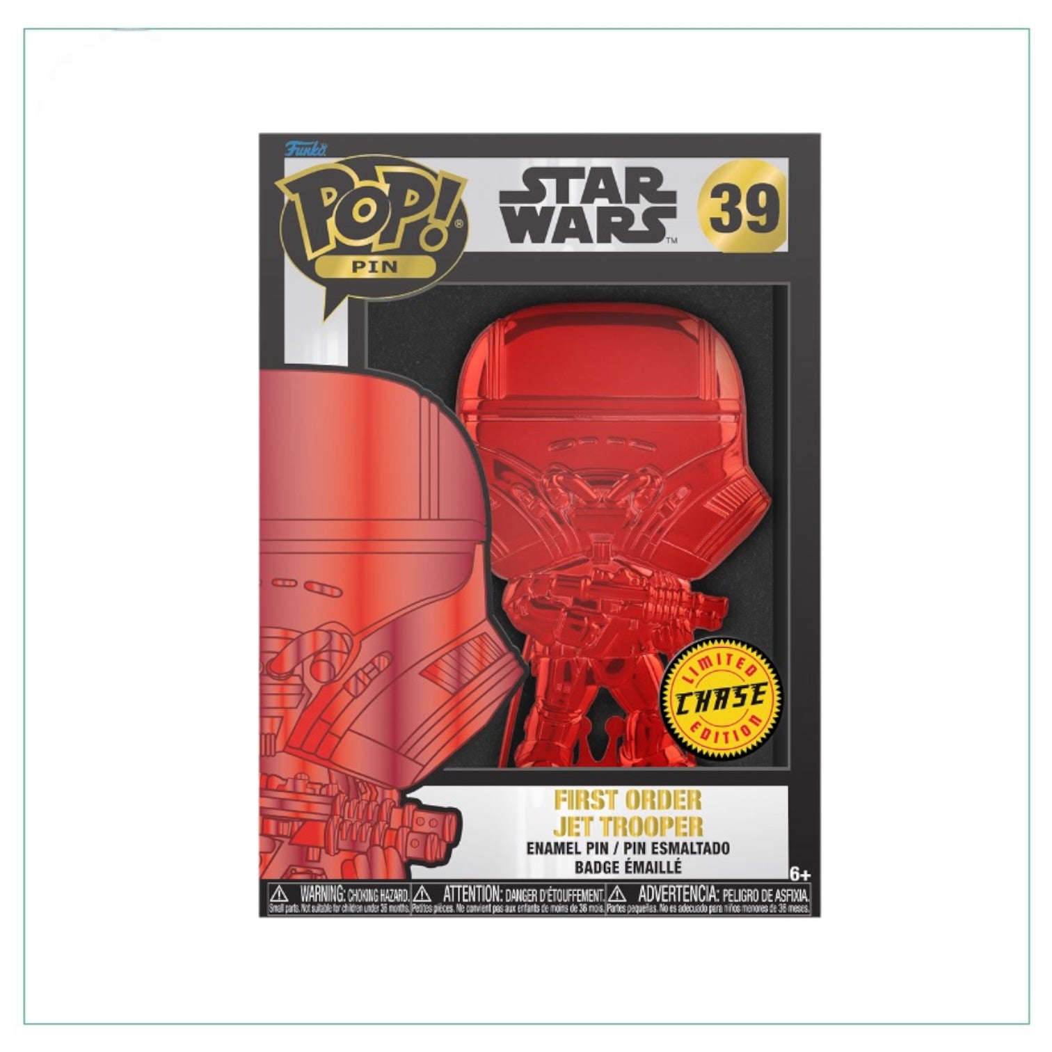 First Order Jet Trooper #39 (Glow in the Dark) Funko Enamel Pop! Pin - Star Wars - Chance of Chase