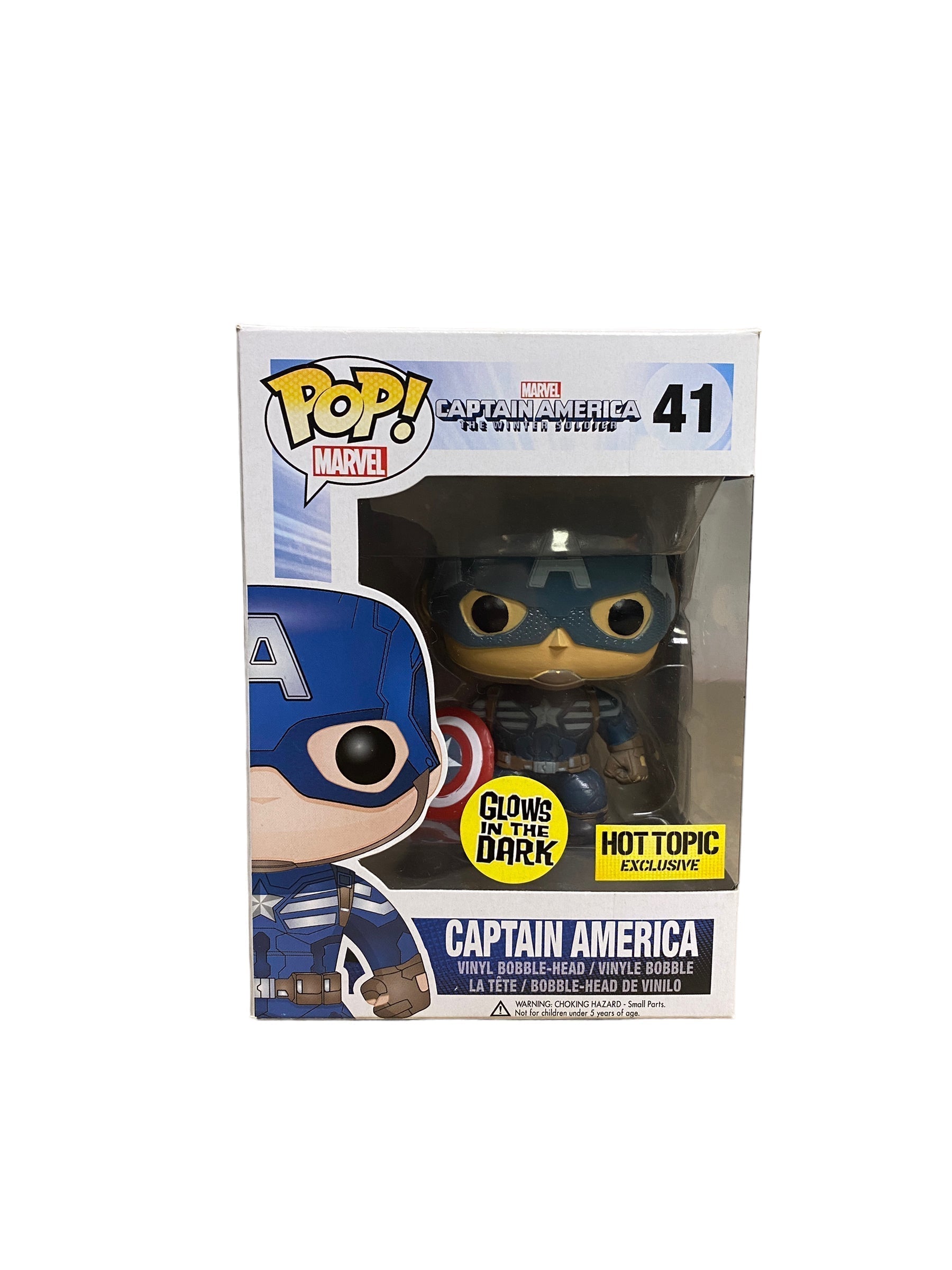 Captain America #41 (Glow In The Darks) Funko Pop! - Captain America The Winter Soldier - Hot Topic Exclusive -