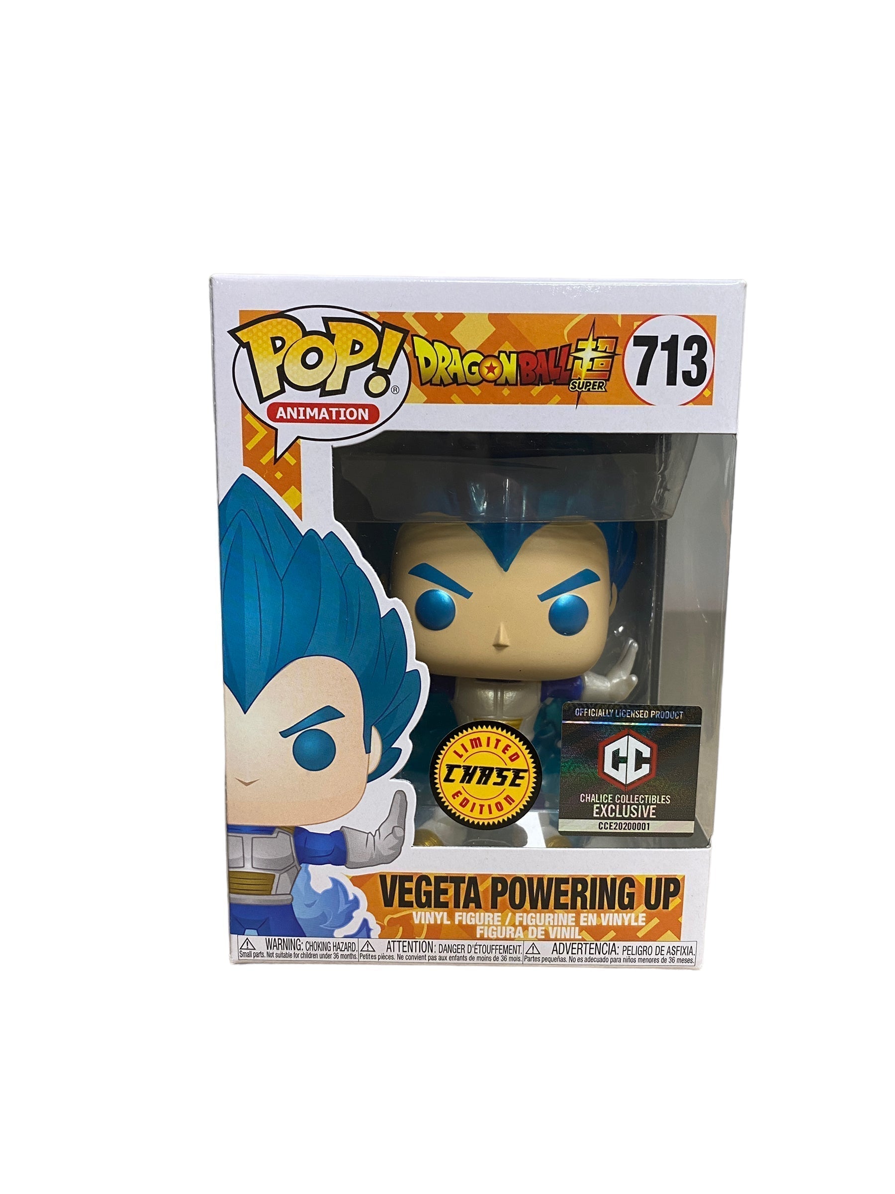 Vegeta Powering Up #713 (Metallic Chase) Funko Pop! - Dragon Ball Super - Chalice Collectibles Exclusive -