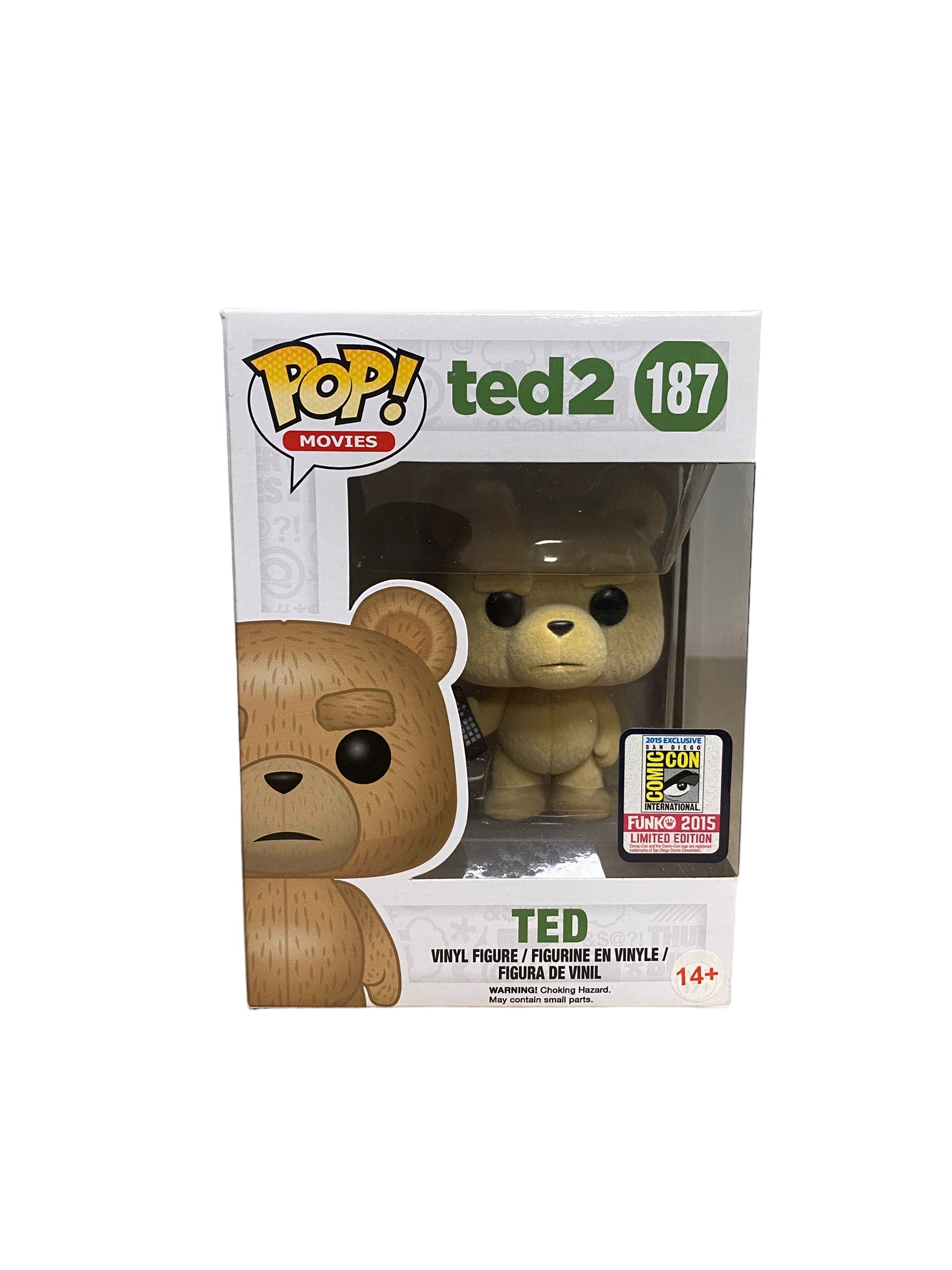 Ted #187 (w/ Remote Flocked) Funko Pop! - Ted 2 - SDCC 2015 Official Convention Exclusive -