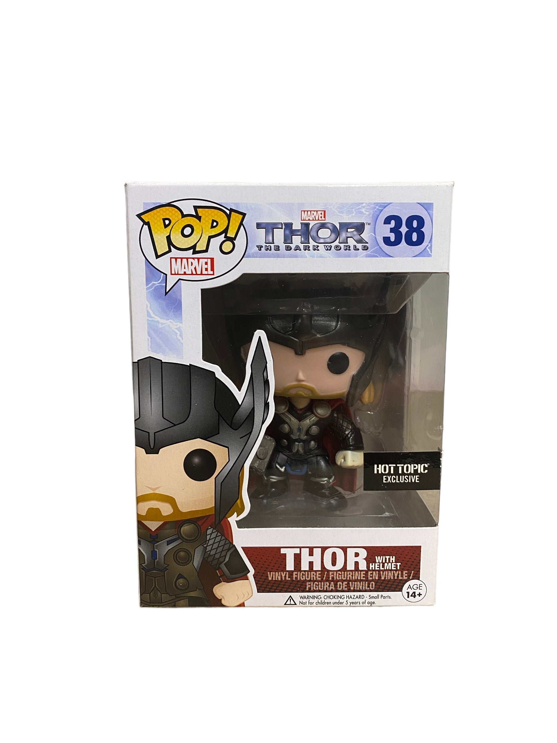 Thor with Helmet #38 Funko Pop! - Thor the Dark World - 2013 Pop! - Hot Topic Exclusive -