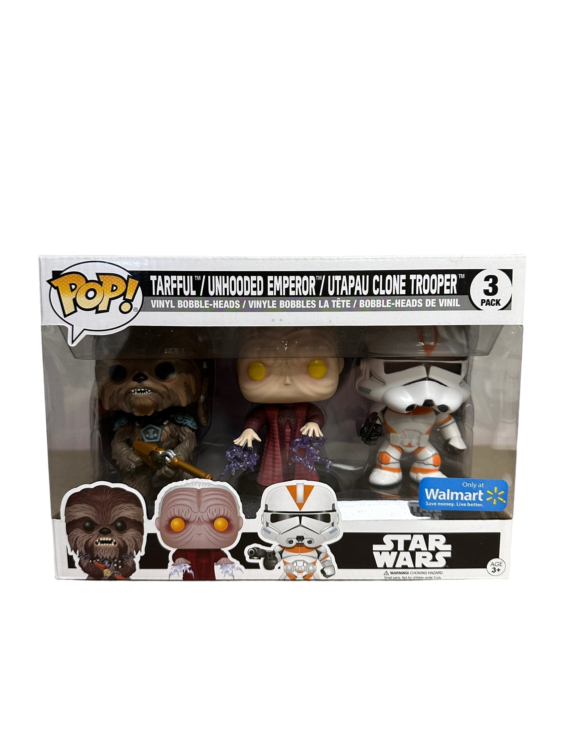 Tarfful / Unhooded Emperor / Utapau Clone Trooper 3 Pack Funko Pop! - Star Wars -