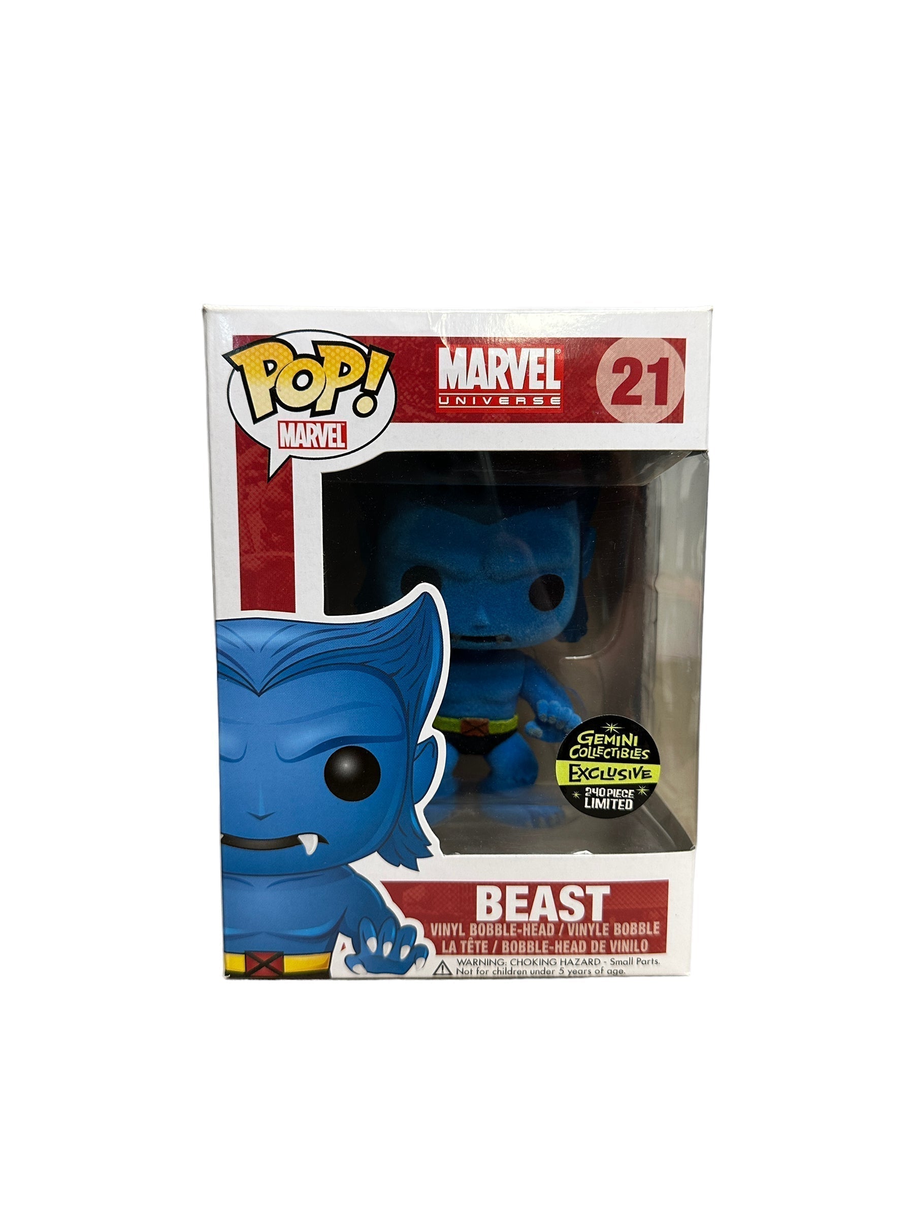 Beast #21 (Flocked) Funko Pop! - Marvel Universe - Gemini Collectibles Exclusive