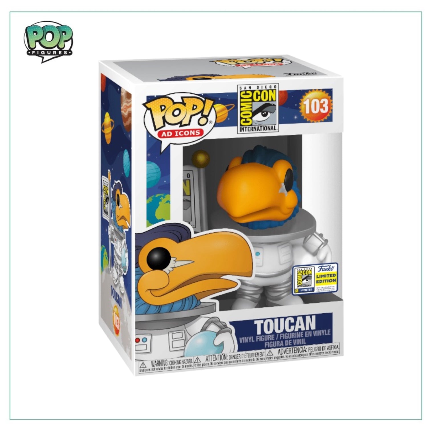 Toucan as Astronaut  #103 Funko Pop! - 2020 San Diego Comic Convention Exclusive - 2020 Pop -