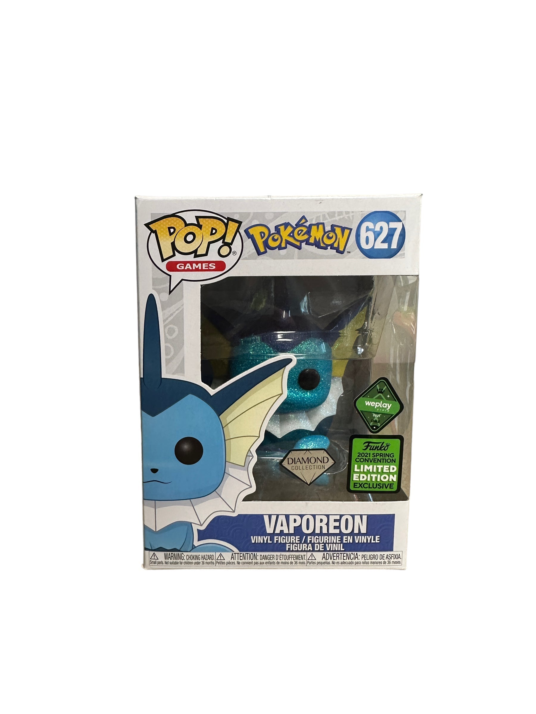 Vaporeon #627 (Diamond Collection) Funko Pop! - Pokemon - ECCC 2021 Shared Weplay Exclusive -