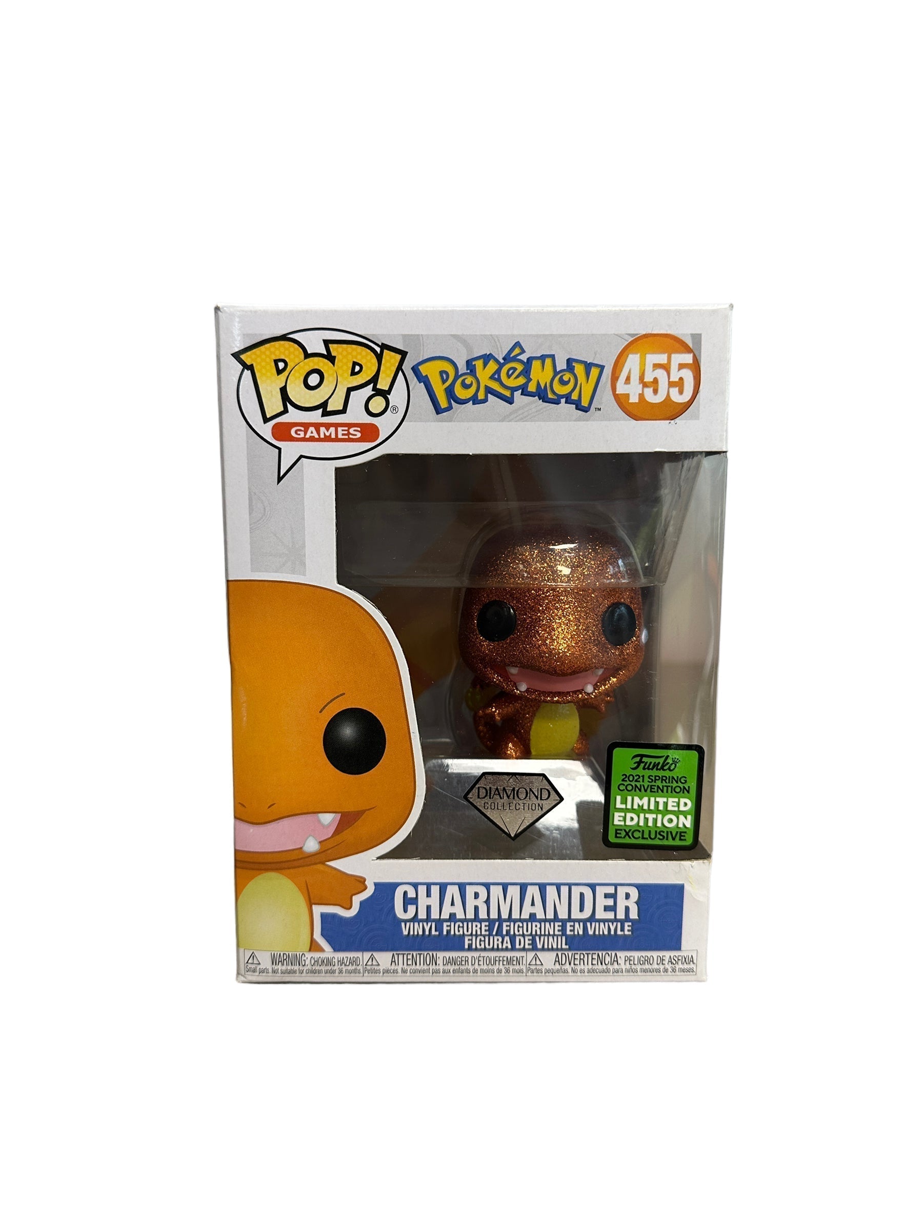 Charmander #455 (Diamond Collection) Funko Pop! - Pokemon - ECCC 2021 Shared Exclusive -