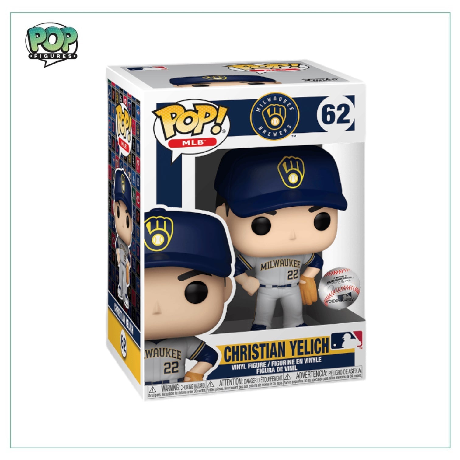 Christian Yelich (Road Uniform) #62 Funko Pop! - MLB