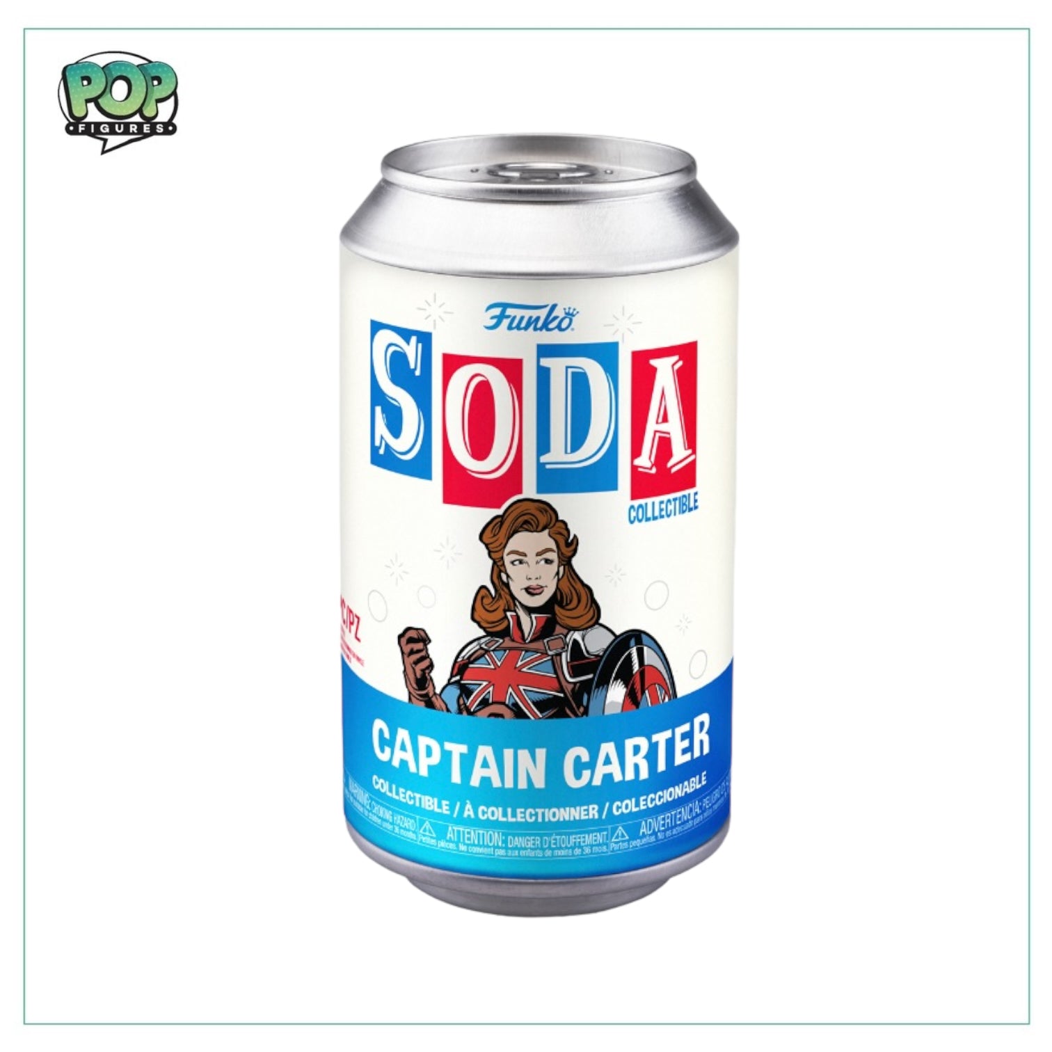 Captain Carter Funko Soda Vinyl Figure! - Marvel - What If...? - Chance Of Chase