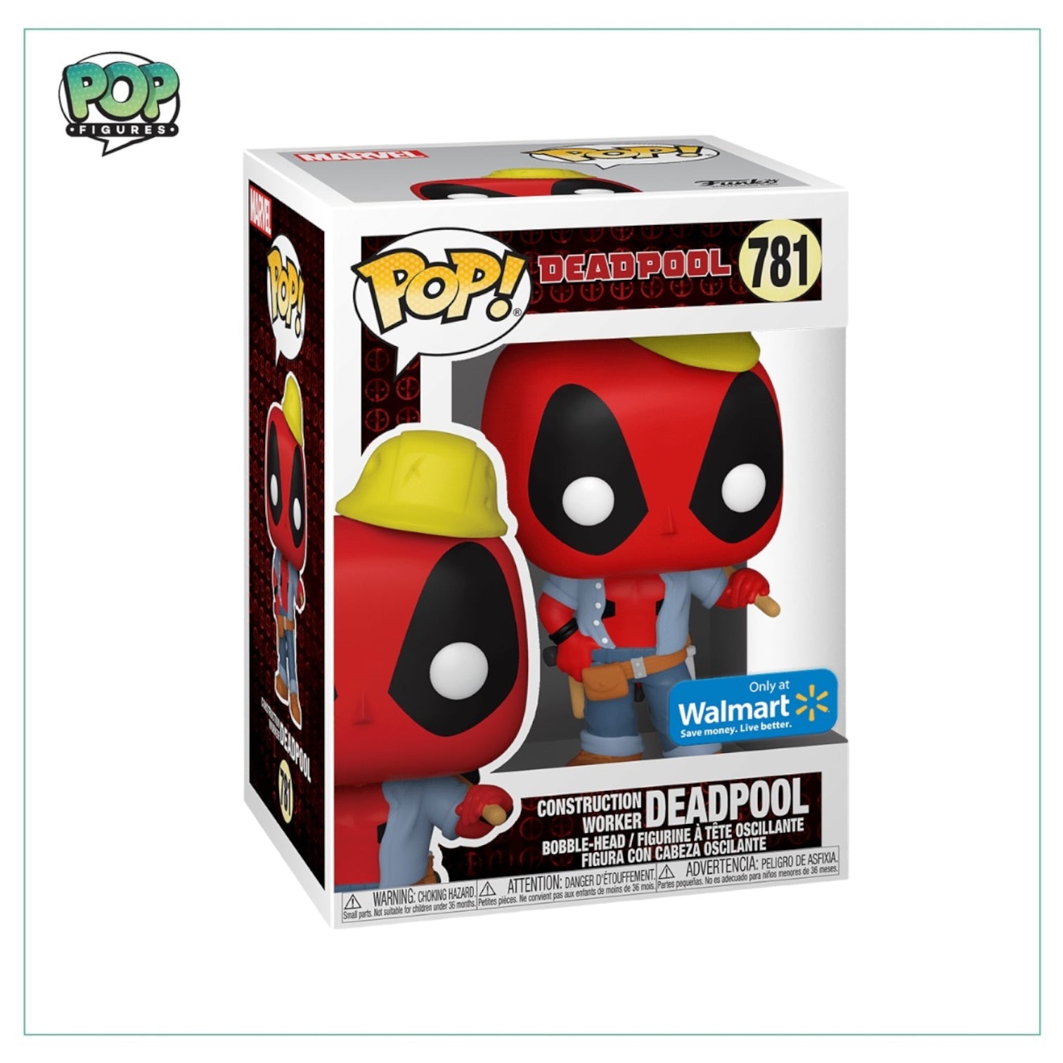 Construction Worker Deadpool #781 Funko Pop! -  Deadpool - Walmart Exclusive