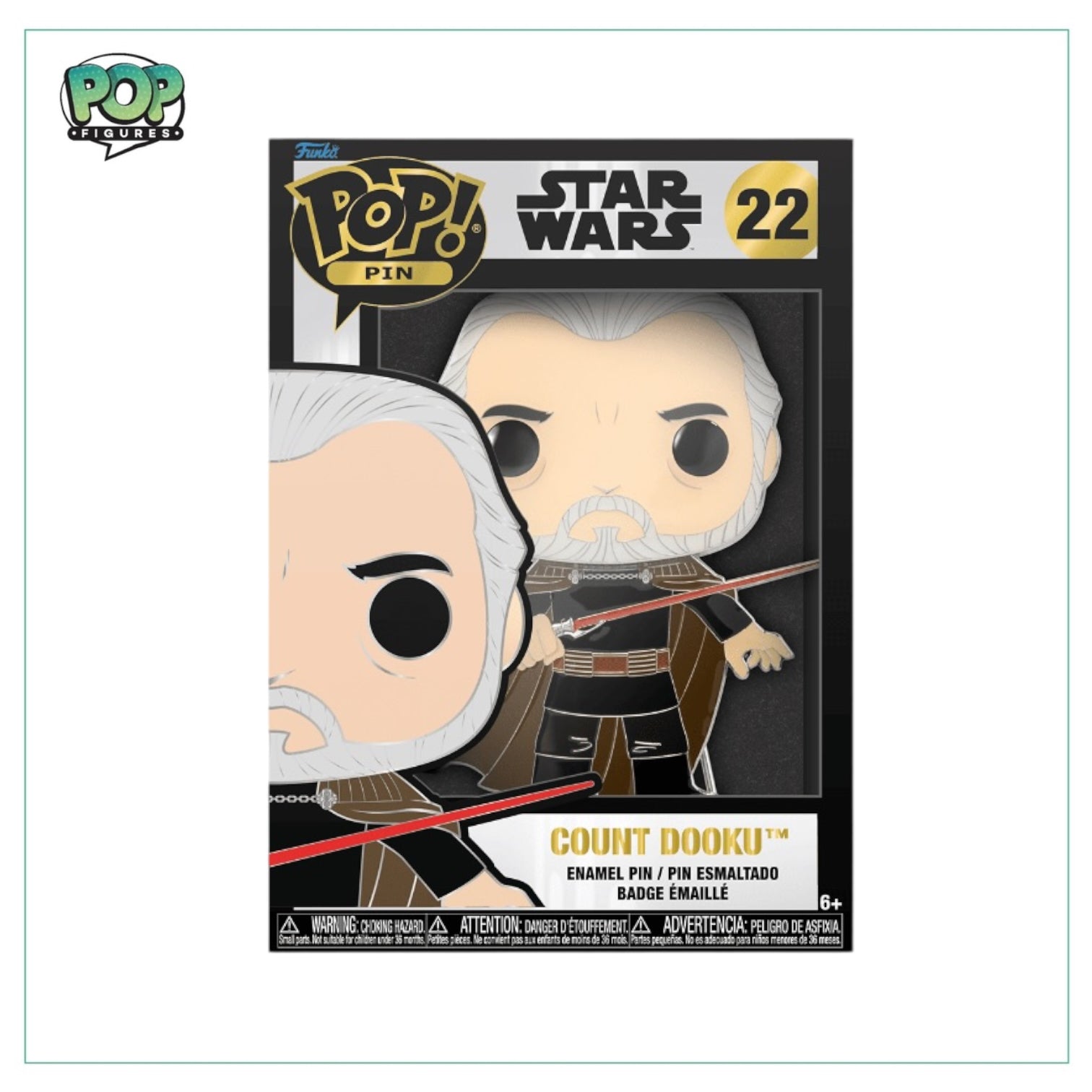 Count Dooku #22 Funko Enamel Pop Pin - Star Wars