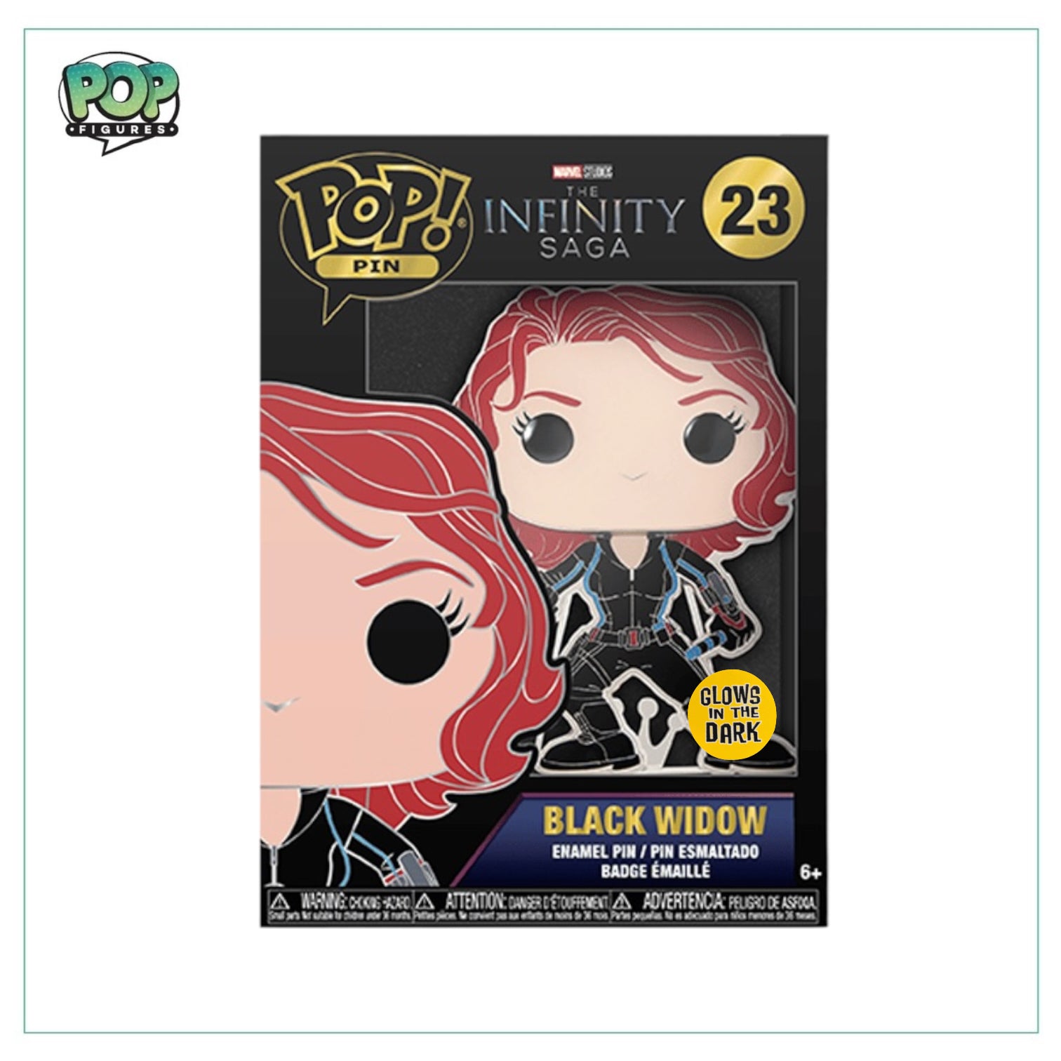 Black Widow #23 Enamel Pop! Pin - The Infinity Saga - Glows in the Dark