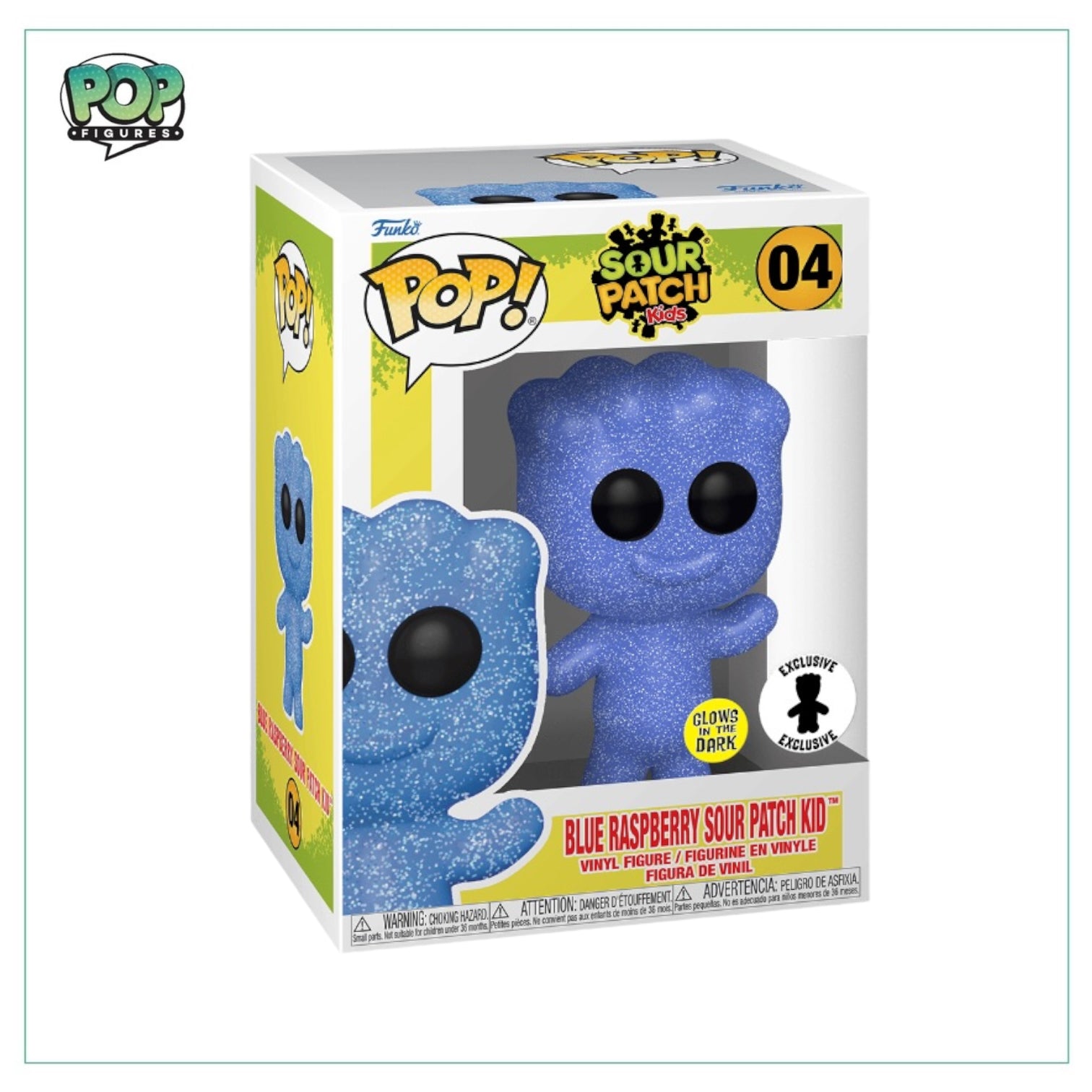 Blue Raspberry Sour Patch Kid #04 (Glow in the dark) Funko Pop! - Sour Patch Kids - IT'SUGAR Exclusive