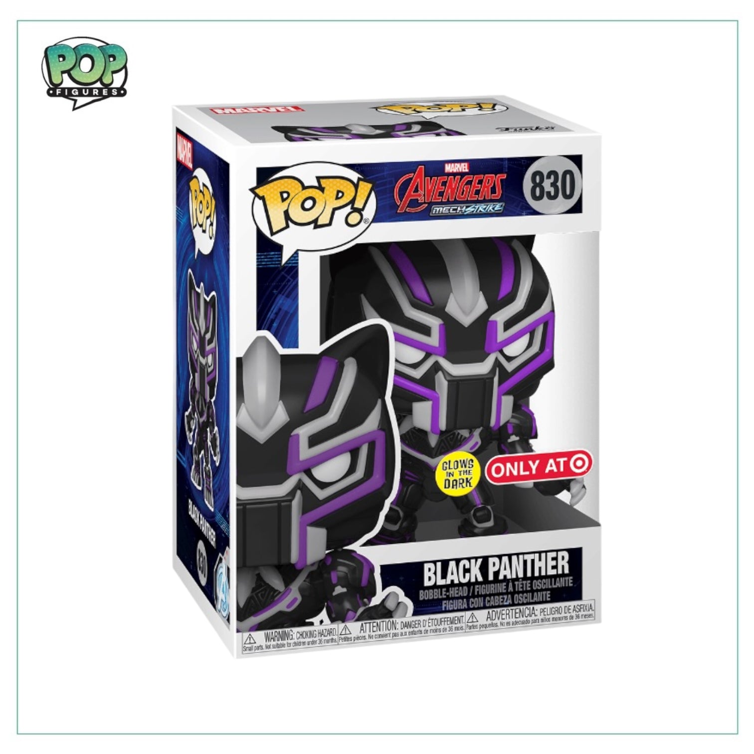 Black Panther #830 (Glow in the Dark) Funko Pop! - Marvel Avengers MechStrike - Target Exclusive