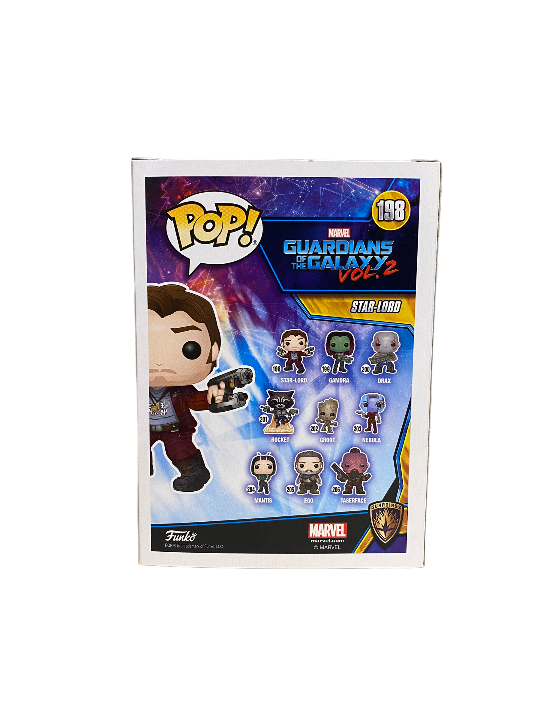 Chris Pratt Signed Star-Lord #198 (Masked Chase) Funko Pop! - Guardians Of The Galaxy Vol.2 - PopLife - SWAU Witnessed Authentication -