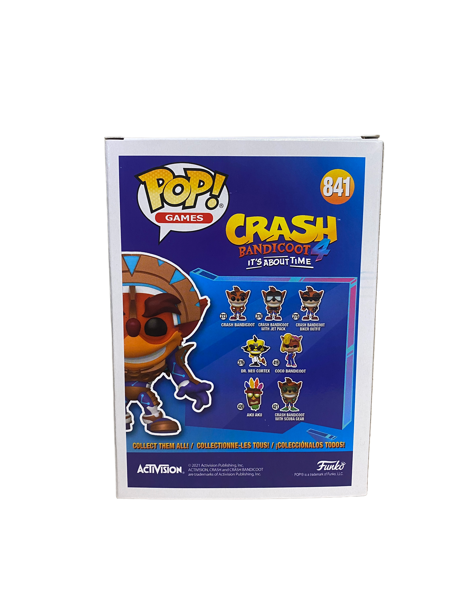 Crash Bandicoot In Mask Armor #841 Funko Pop! - Crash Bandicoot 4 - Virtual Funkon 2021 Official Convention Exclusive -