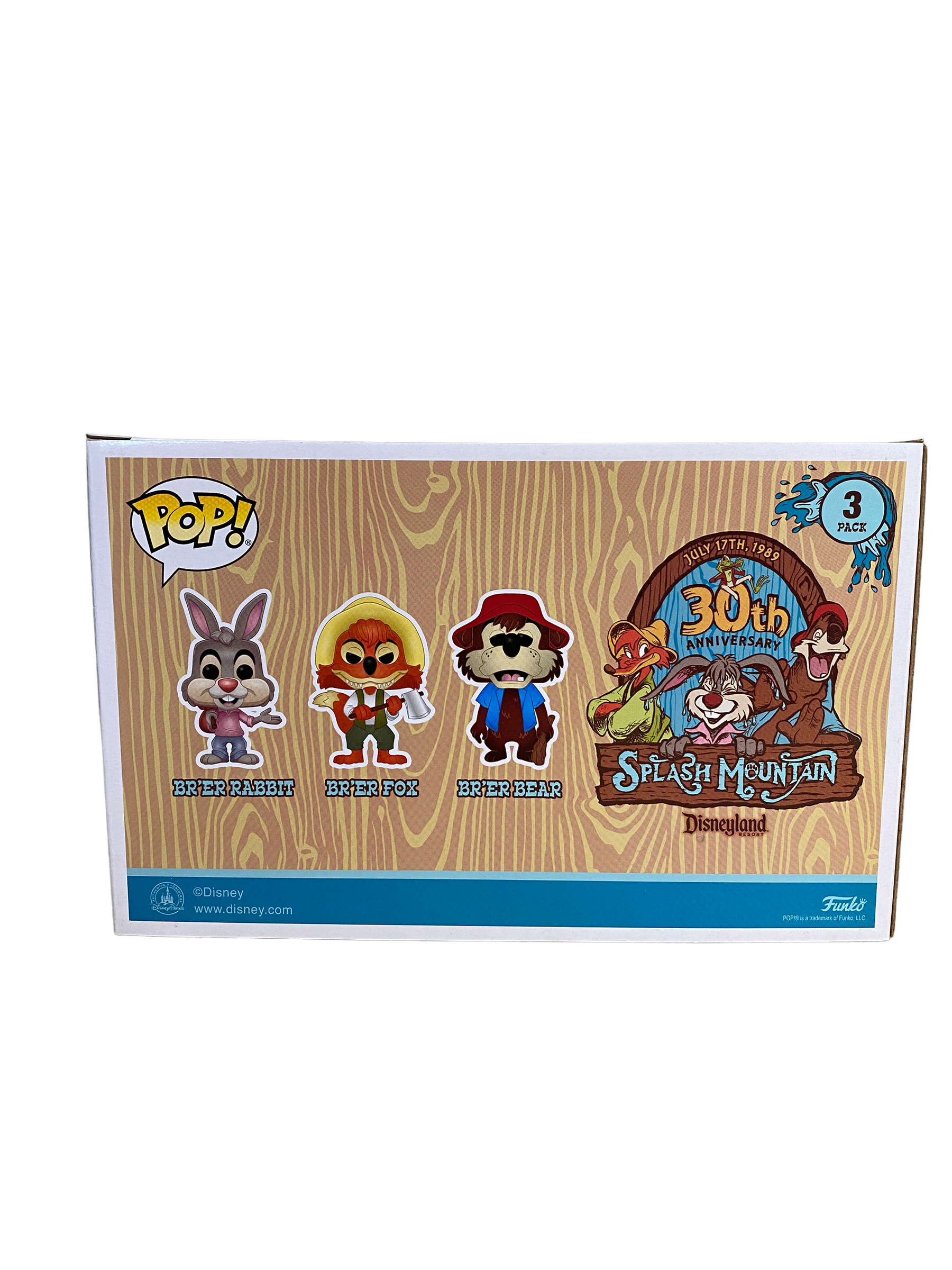 Br'er Rabbit / Br'er Fox / Br'er Bear 3 Pack Funko Pop! - Splash Mountain -