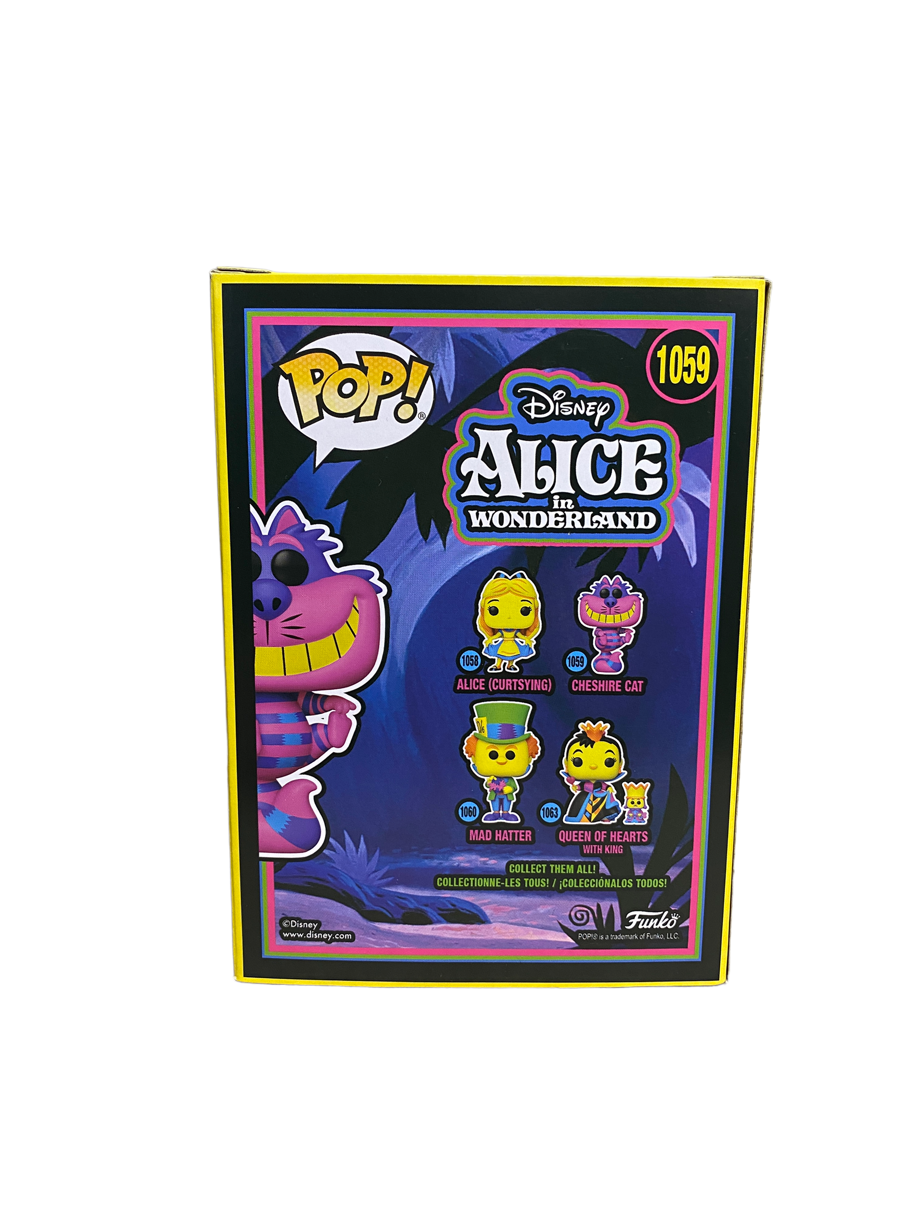 Cheshire Cat #1059 (Blacklight) Funko Pop! - Alice In Wonderland - Funko Shop Exclusive -