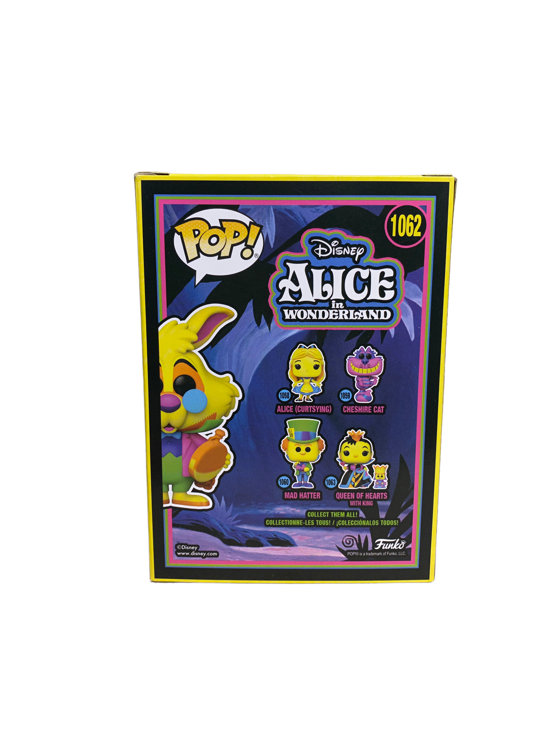 White Rabbit #1062 (Black Light) Funko Pop! - Alice in Wonderland - Virtual Funkon 2021 Shared Exclusive -