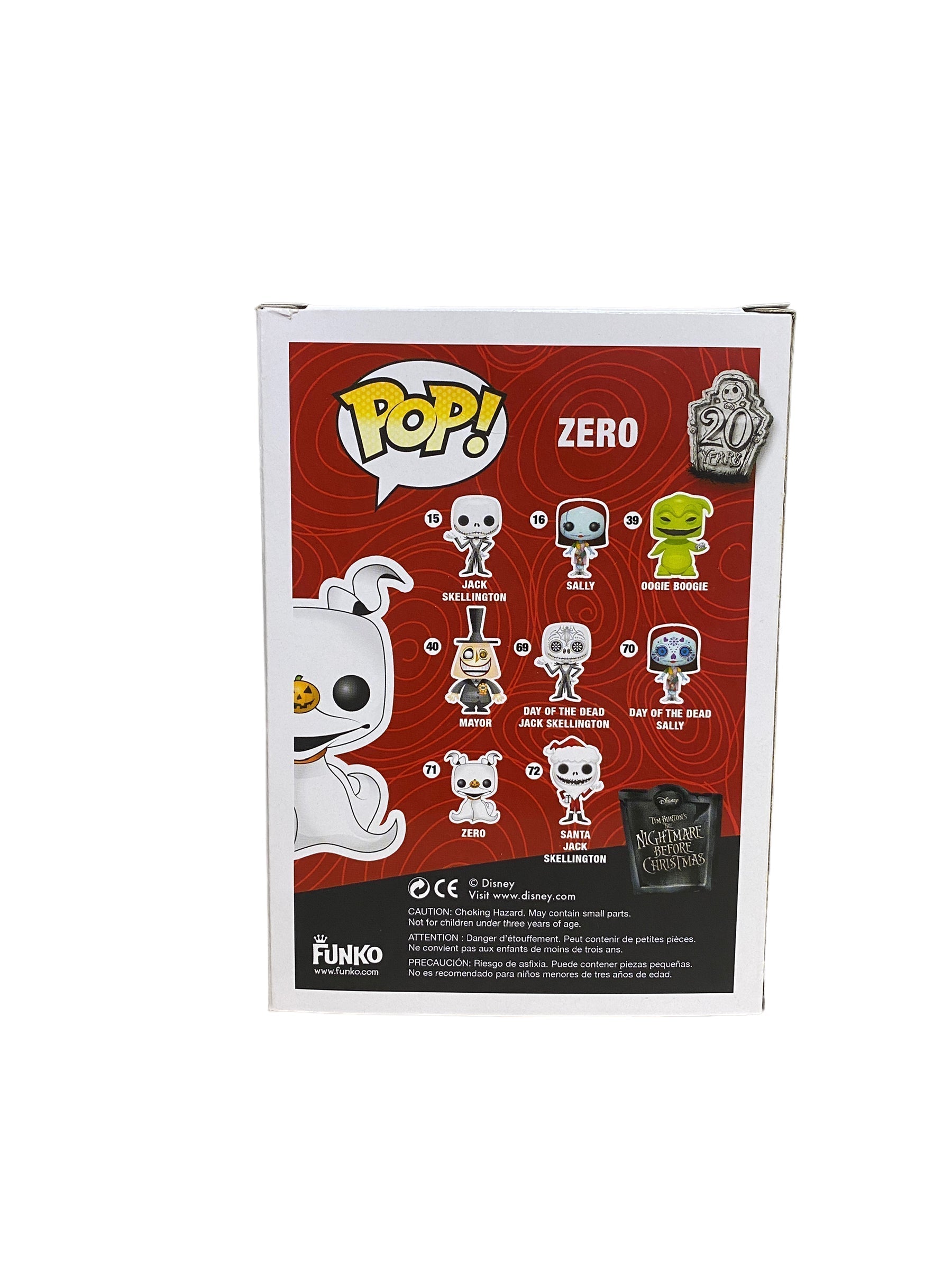 Zero #71 (Glows In The Dark Chase) Funko Pop! - The Nightmare Before Christmas - 2014 Pop! -