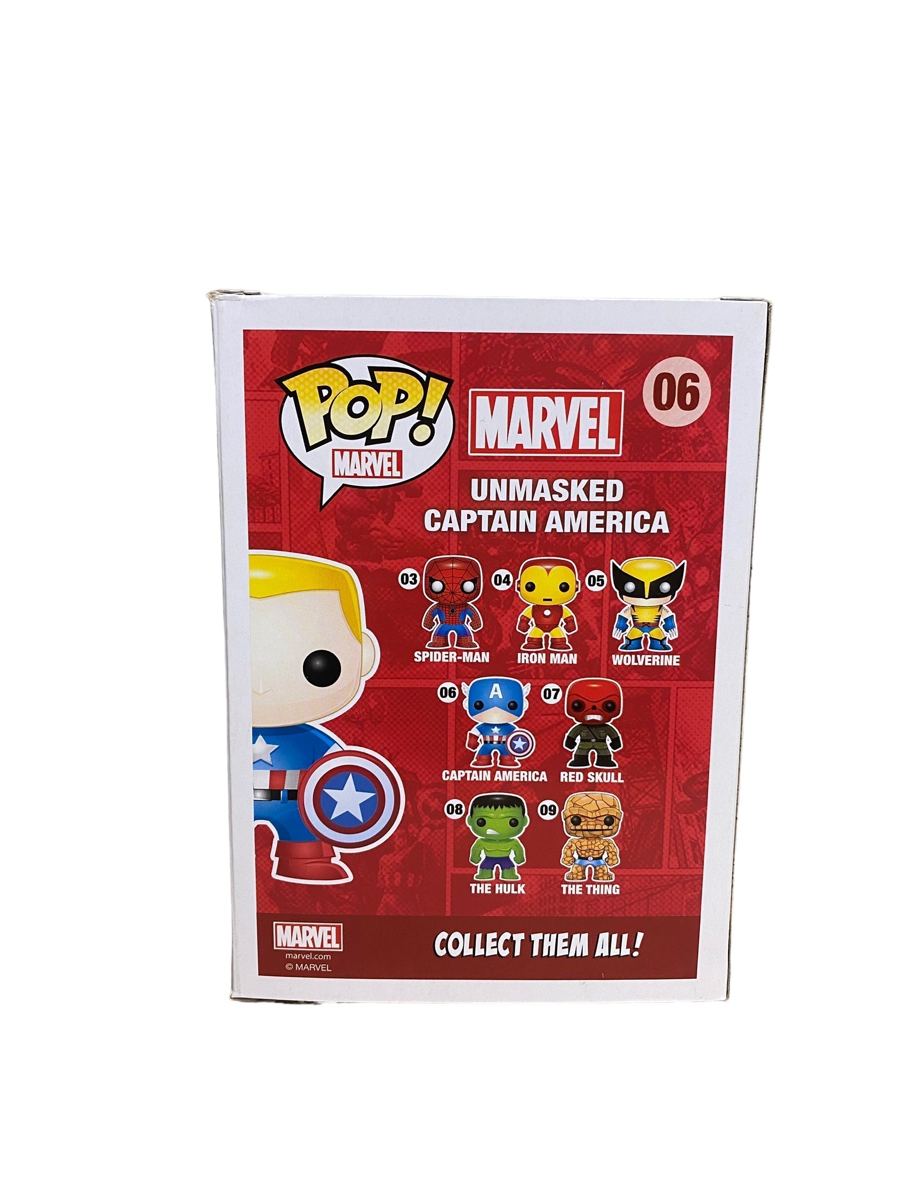 Unmasked Captain America #06 (Metallic) Funko Pop! - Marvel - LA Comic Con Exclusive -