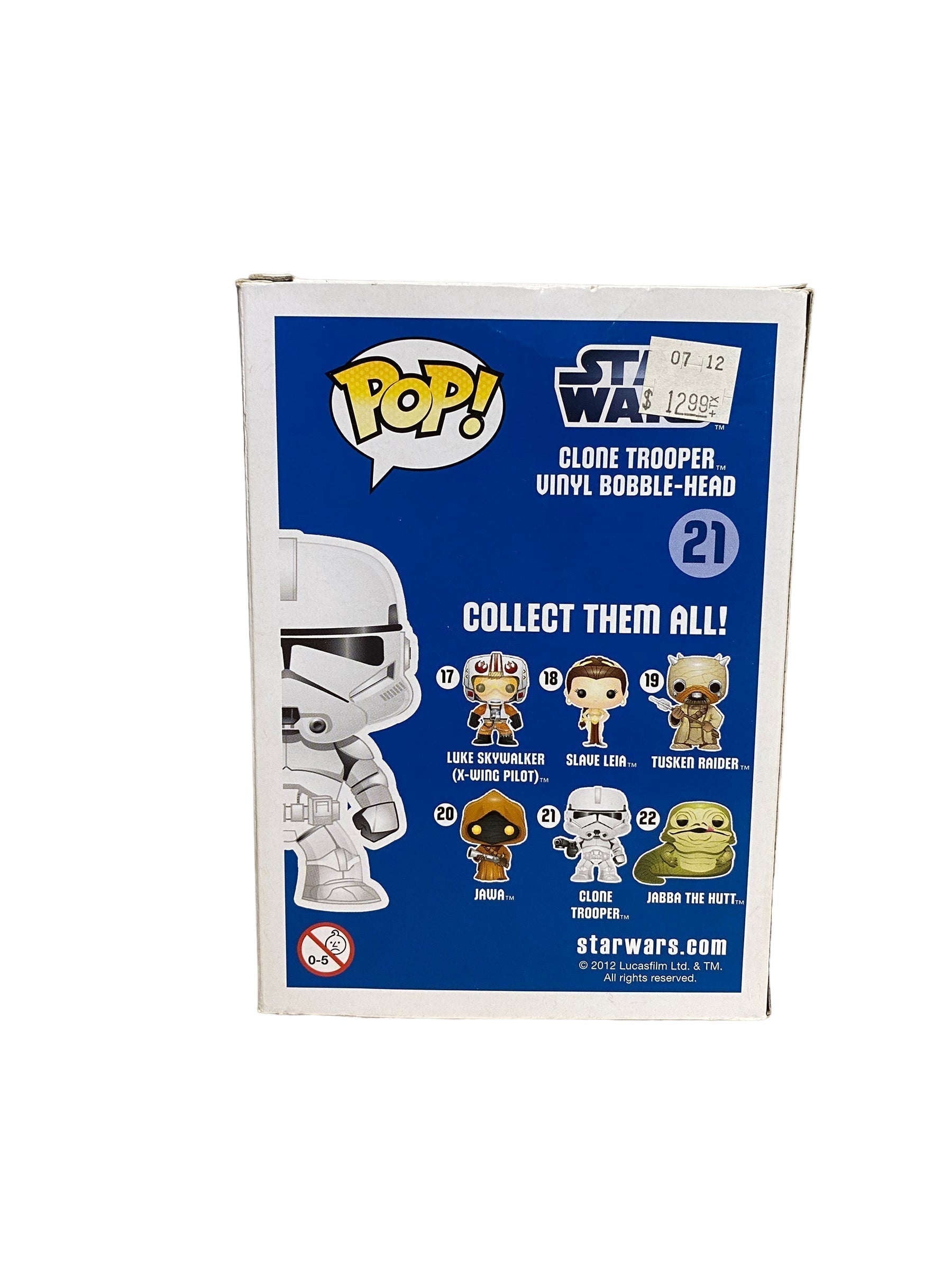 Clone Trooper #21 (Blue Box) Funko Pop! - Star Wars - 2012 Pop! -