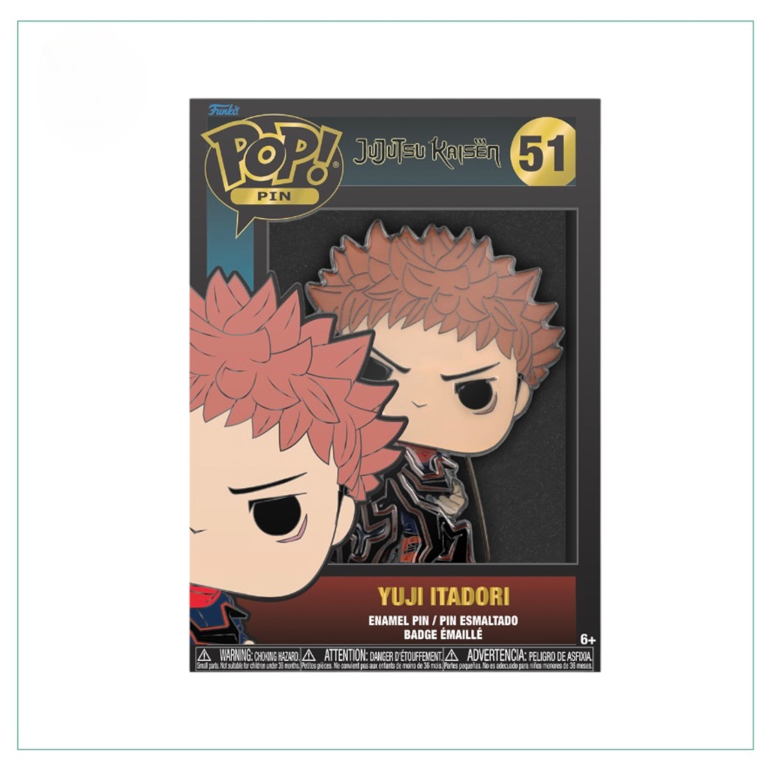 Yuji Itadori #51 Funko Enamel Pop! Pin - Jujutsu Kaisen - Chance of Chase