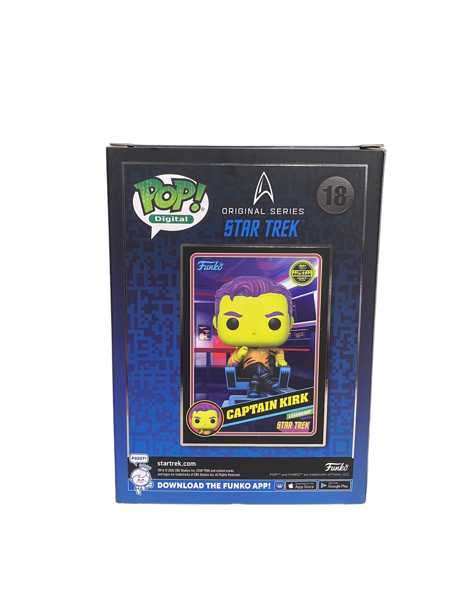 Captain Kirk #18 (Blacklight) Funko Pop! - Star Trek - NFT Release Exclusive