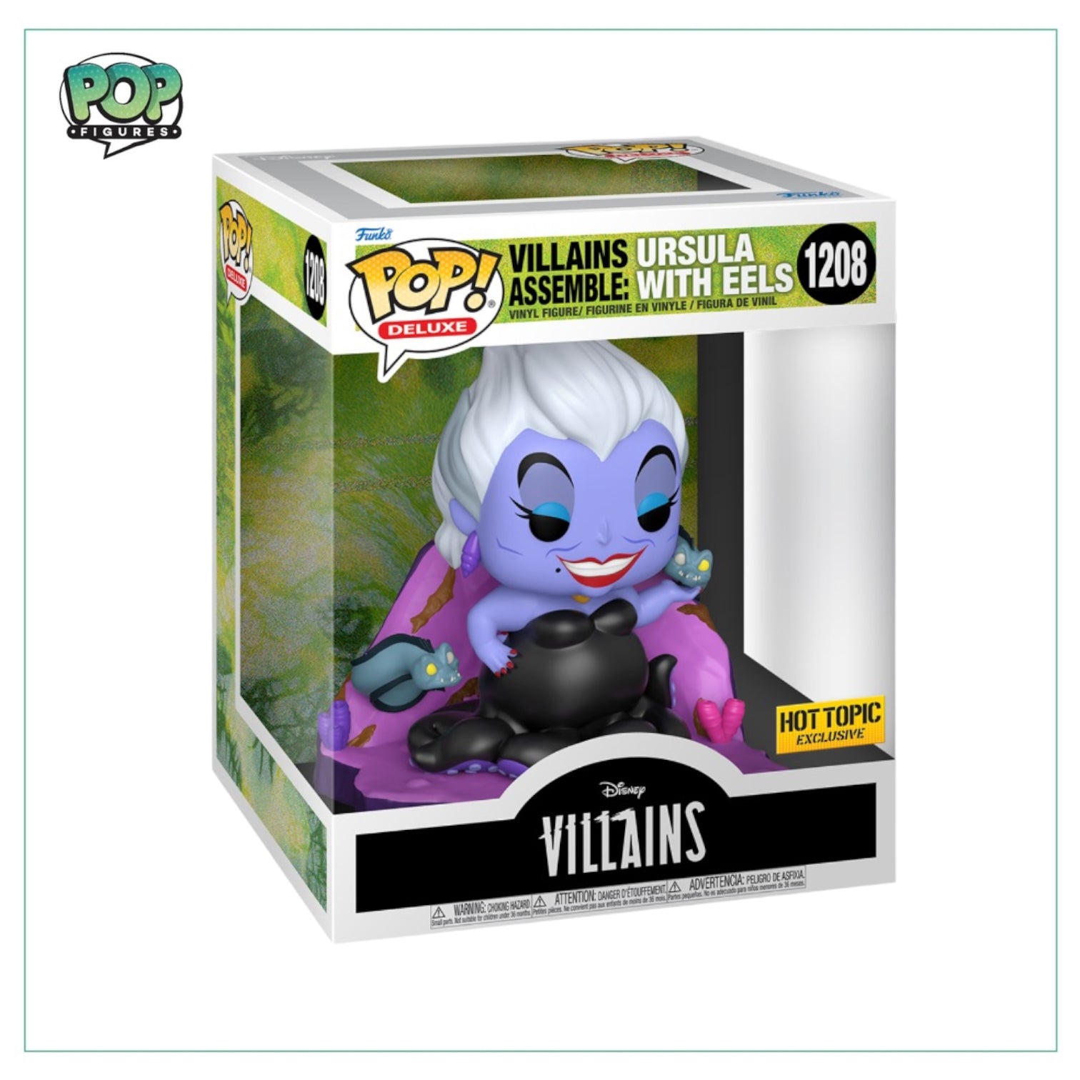 Ursula with Eels #1208 Deluxe Funko Pop! - Disney Villians - Hot Topic Exclusive