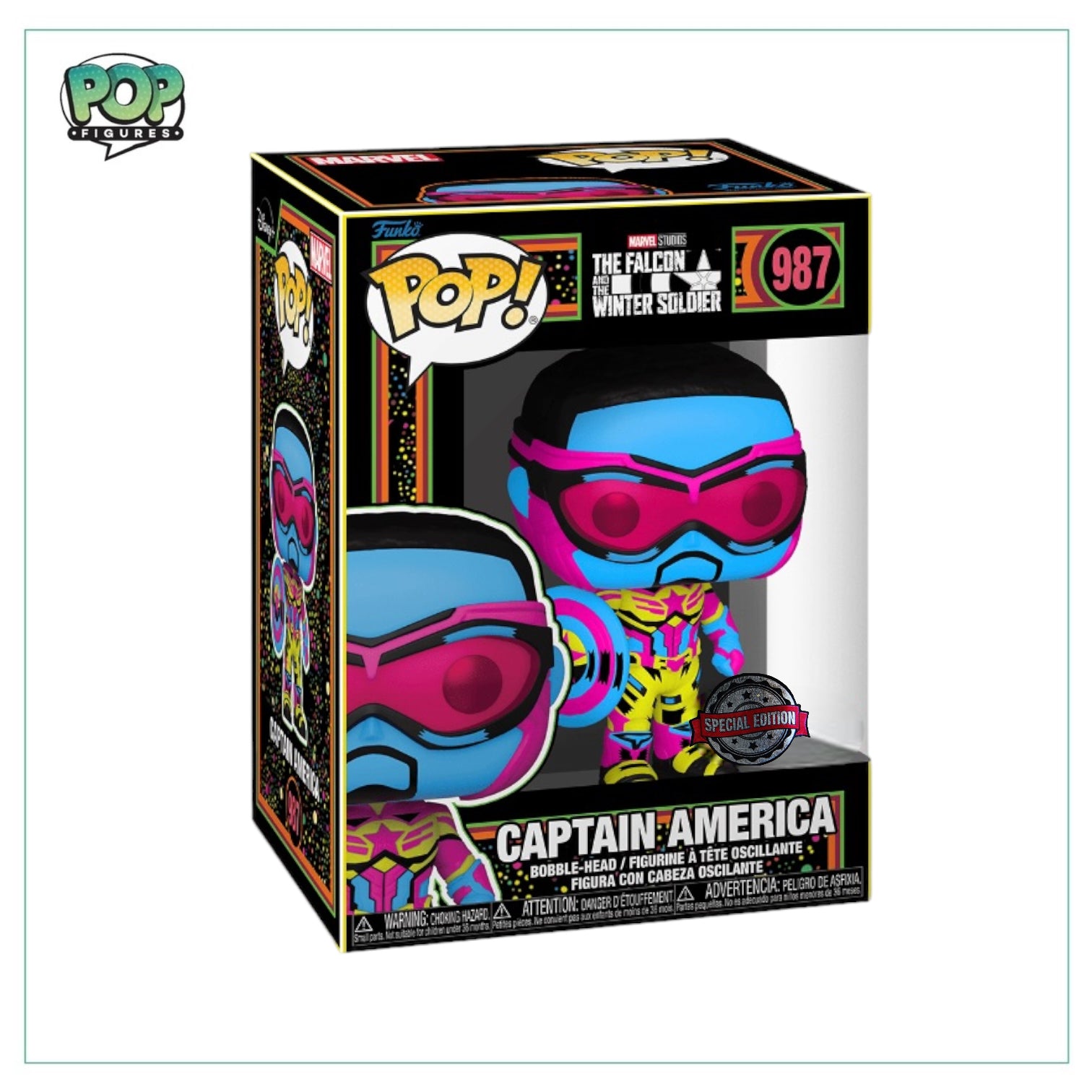 Captain America #987 Funko Pop! - Falcon And The Winter Soldier - 2022 Pop! - Special Edition